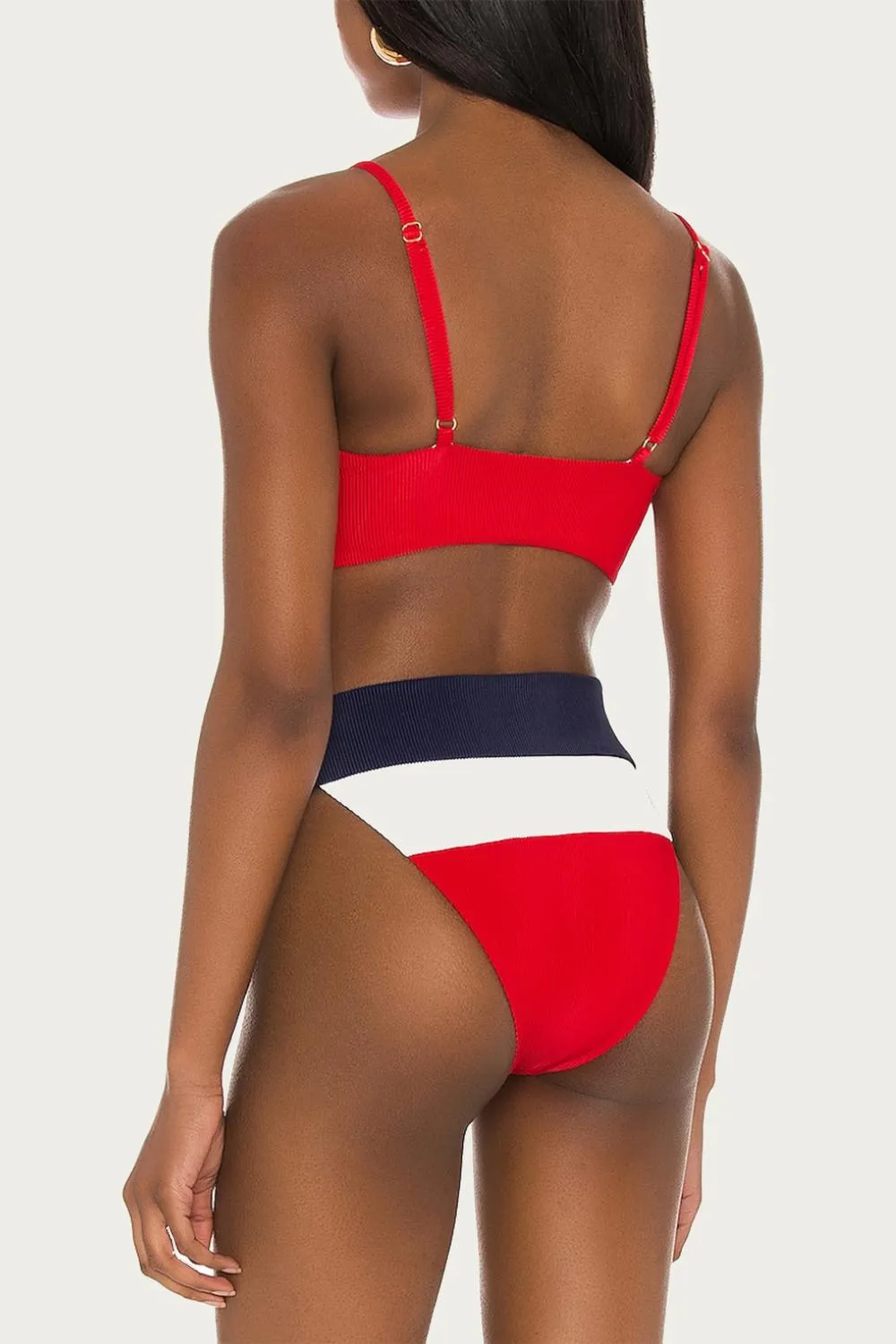 Alexis Bikini Bottom In Red/white/blue