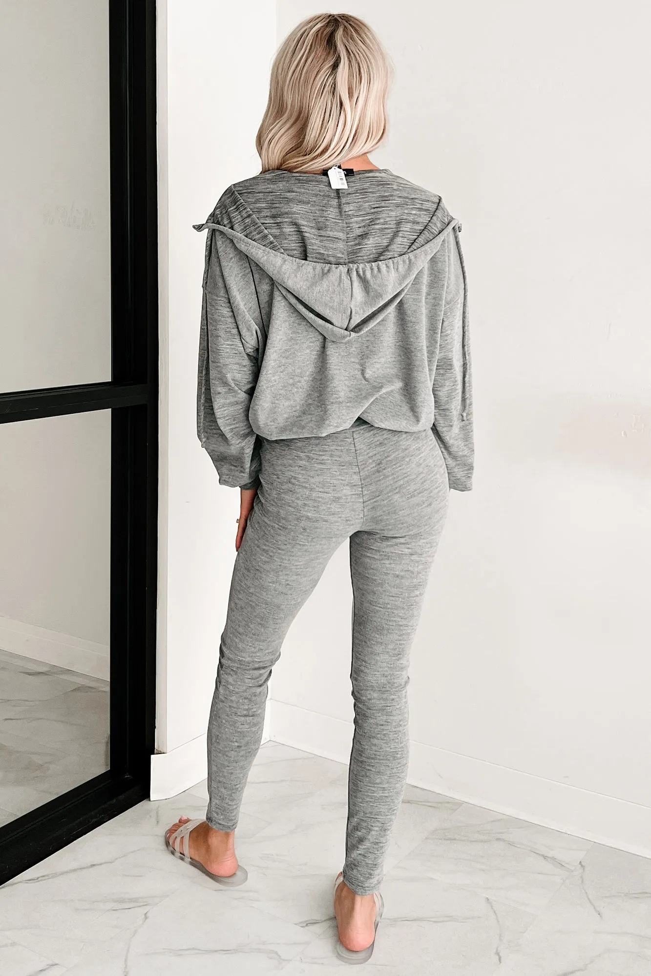Always A Step Ahead Two Piece Hoodie Lounge Set (Grey)