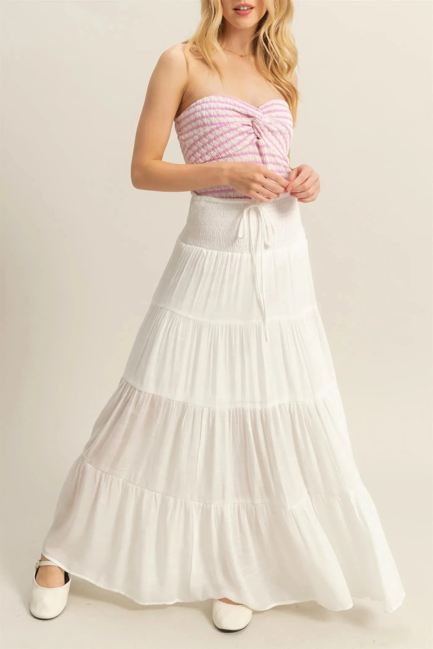 Amber Smocked Maxi Skirt