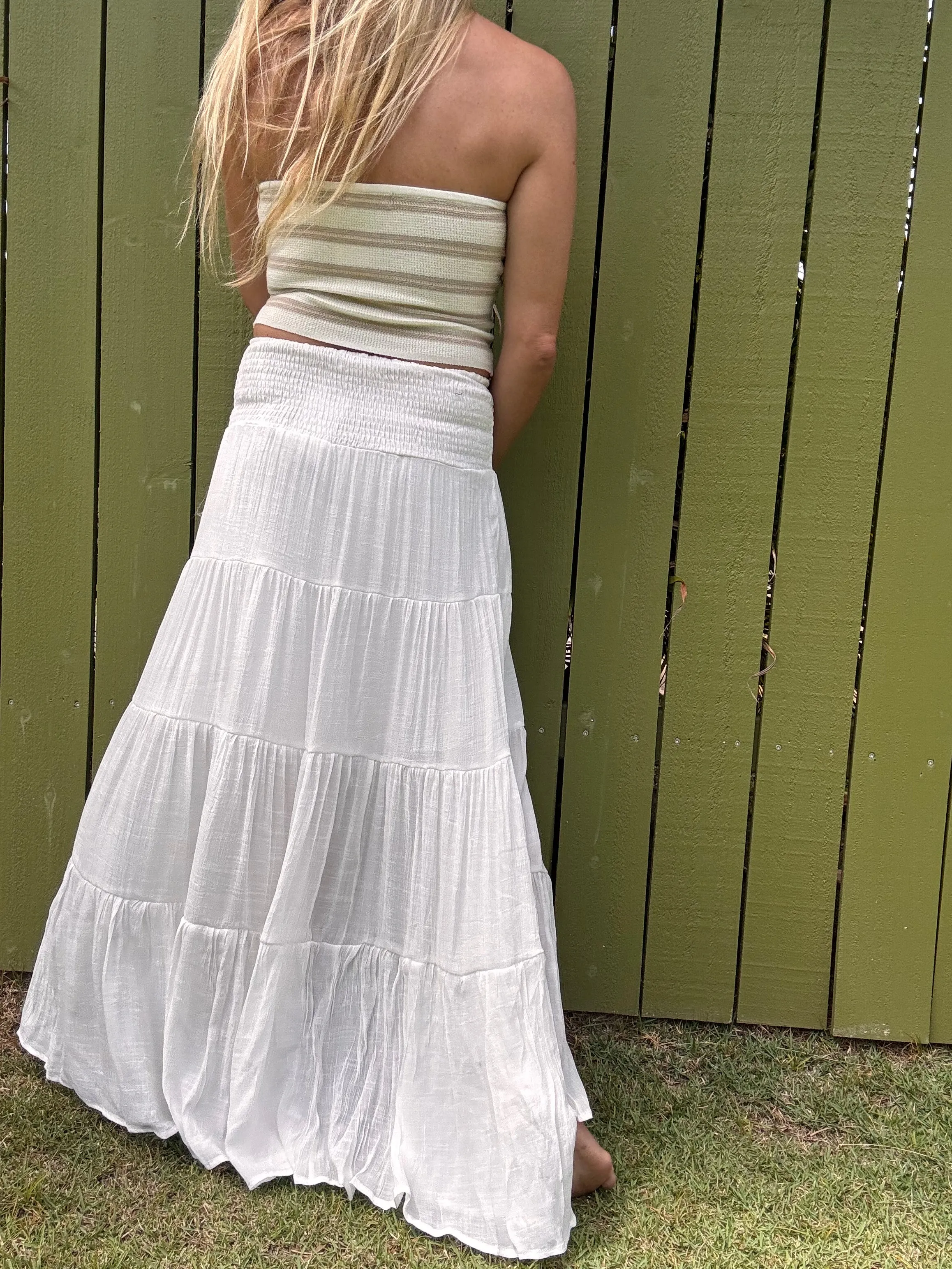 Amber Smocked Maxi Skirt