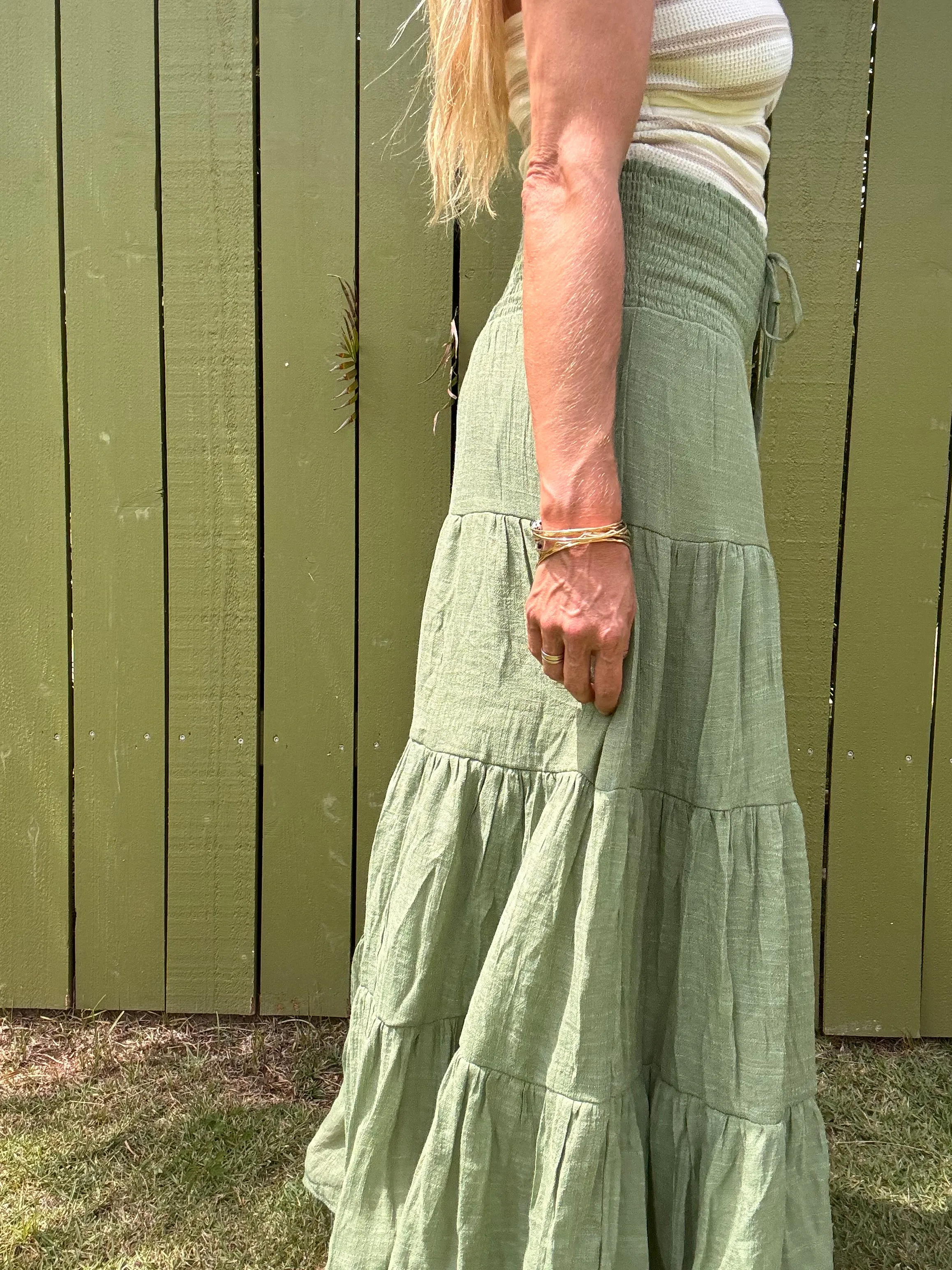 Amber Smocked Maxi Skirt