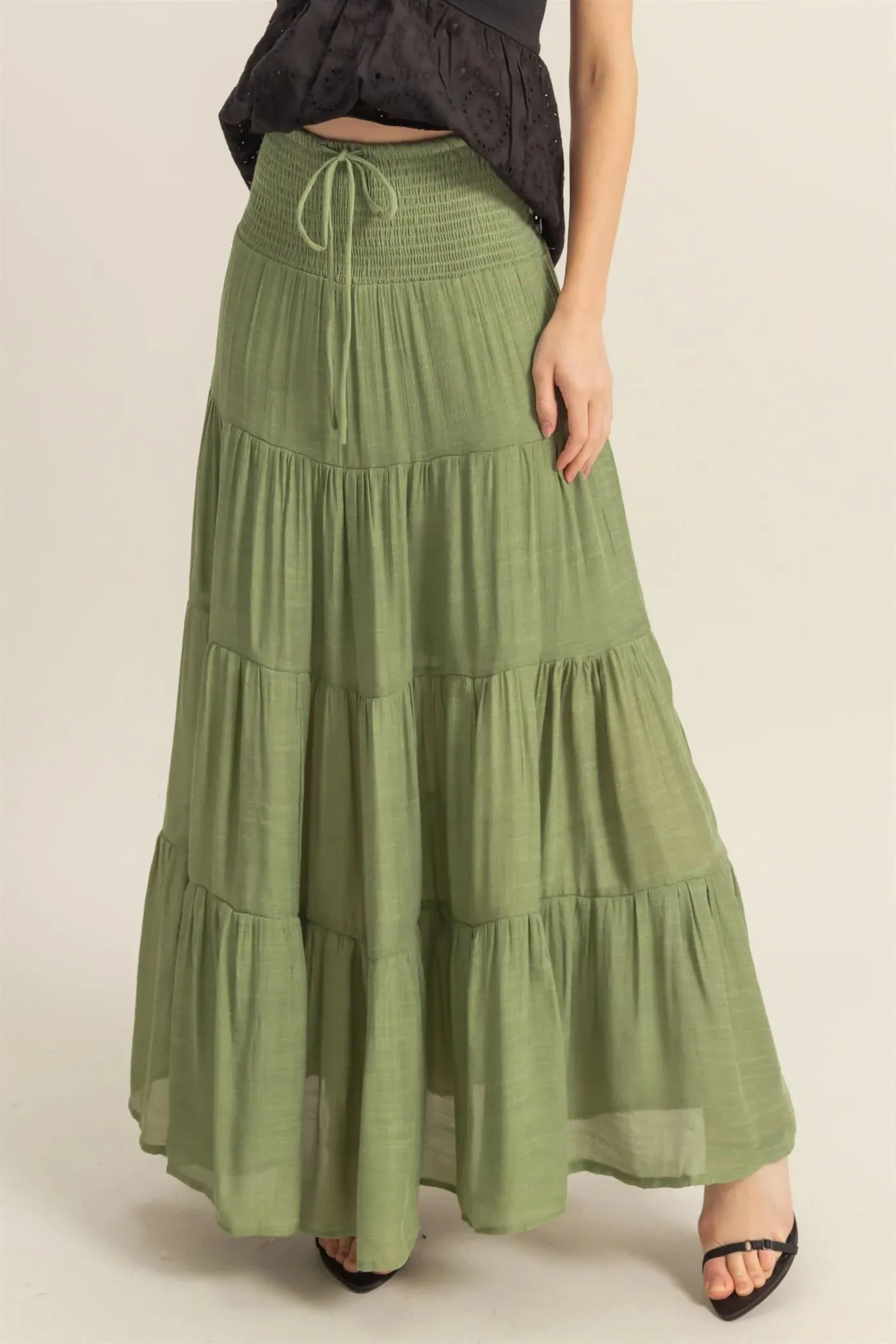 Amber Smocked Maxi Skirt