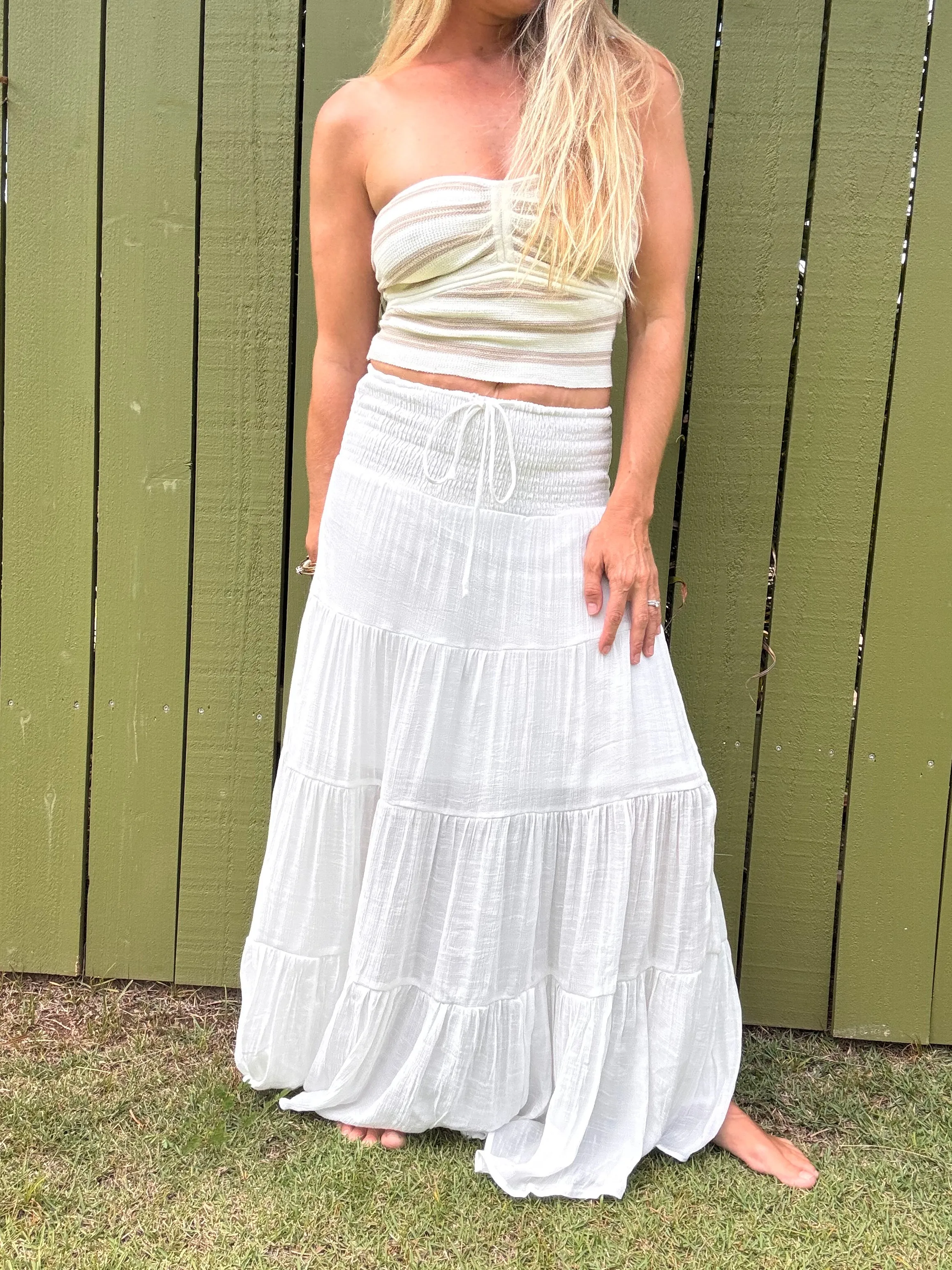 Amber Smocked Maxi Skirt