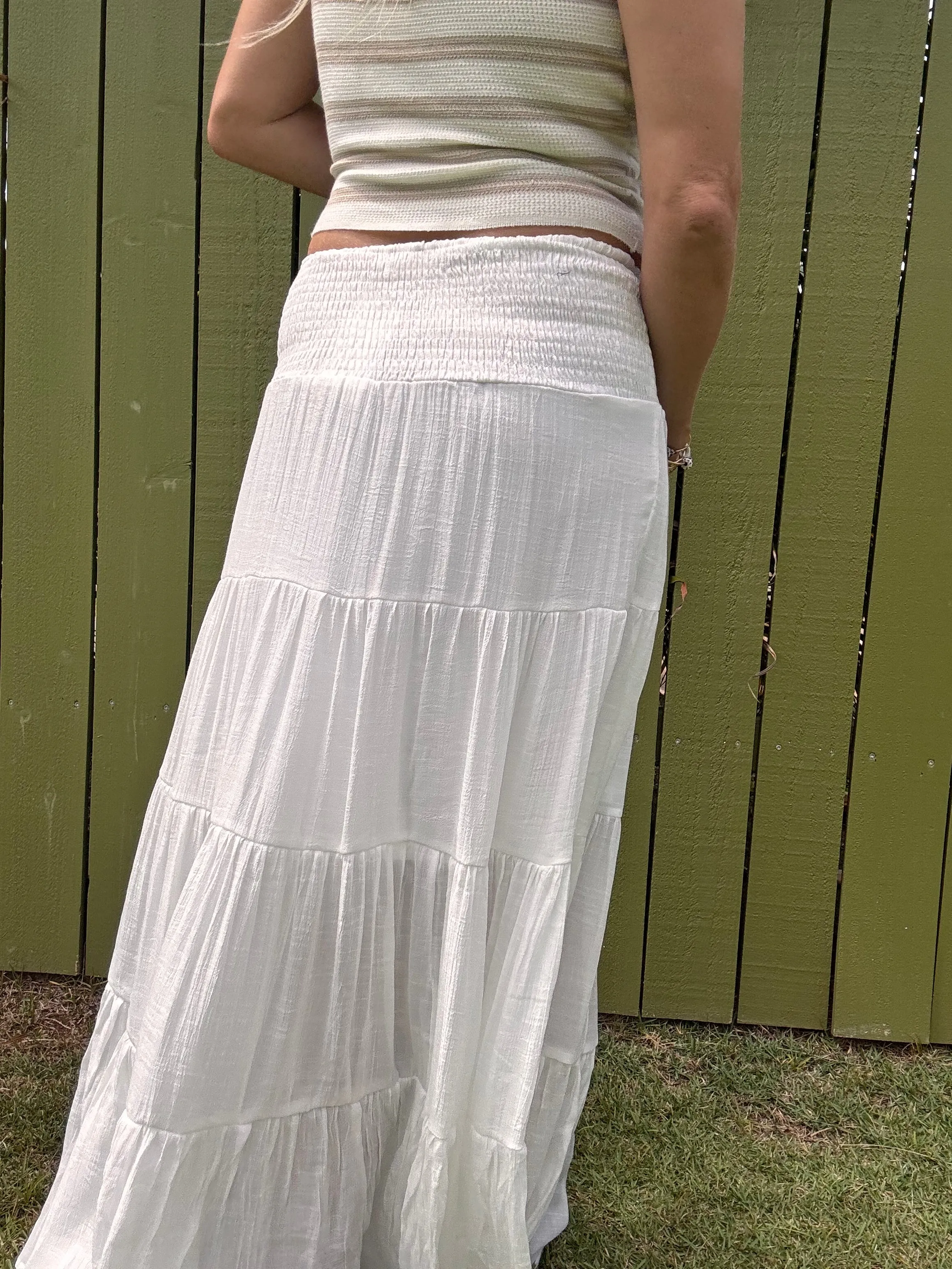 Amber Smocked Maxi Skirt
