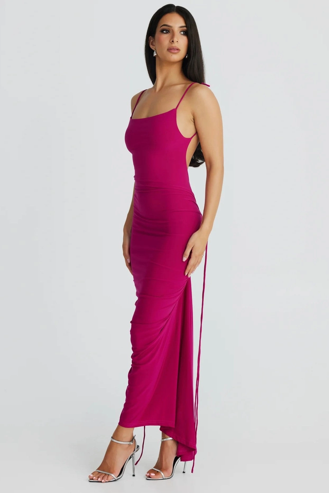 Azari Midi Dress - Deep Berry