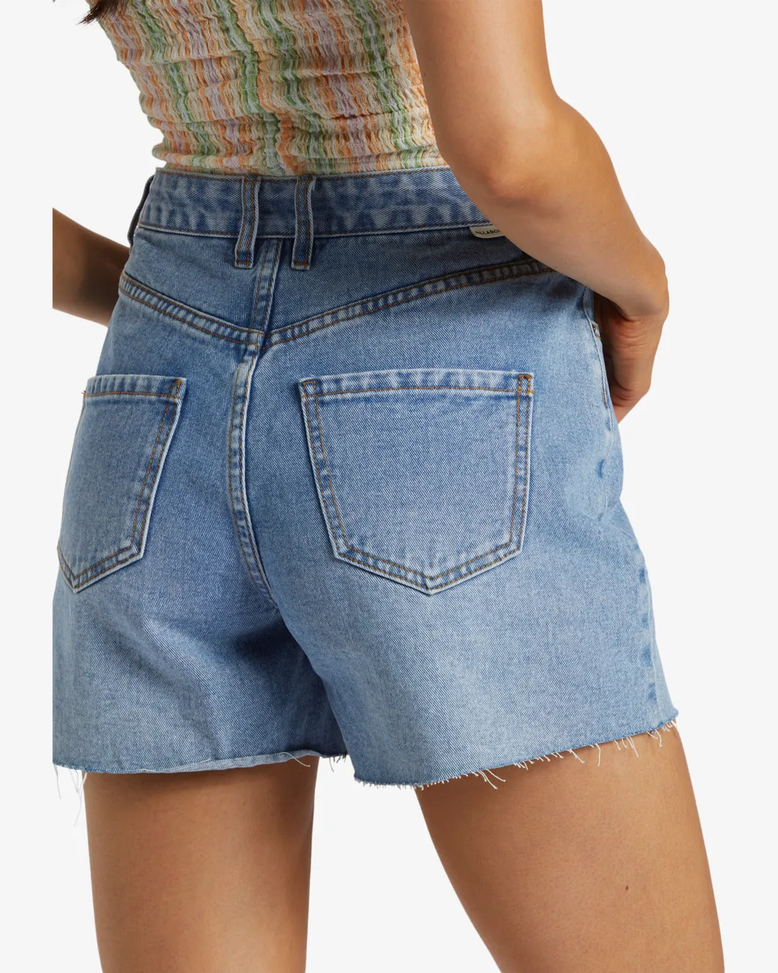 Billabong Riley Denim Shorts-Faded Indigo Fray