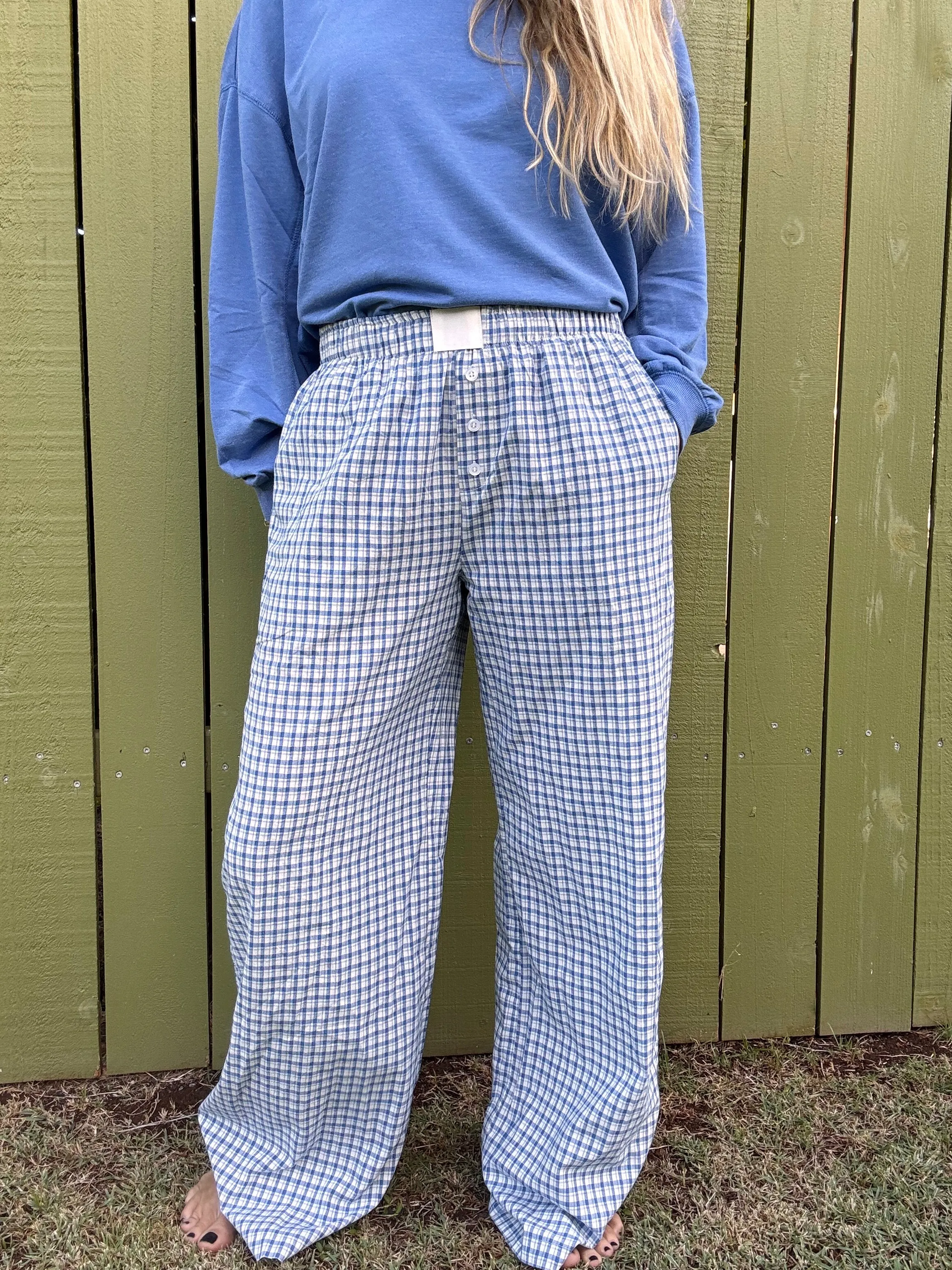 Blue Dream Gingham Pants