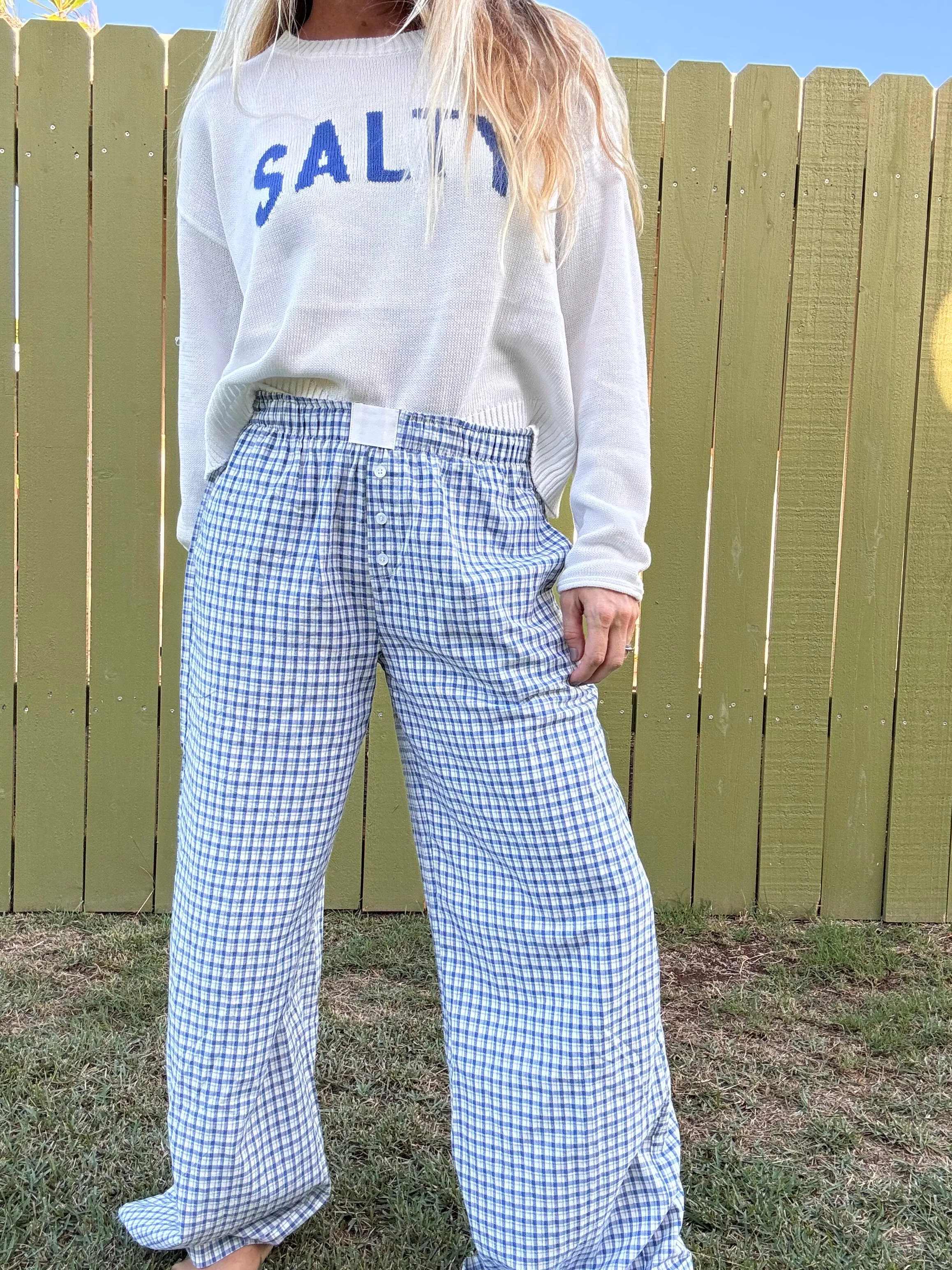 Blue Dream Gingham Pants