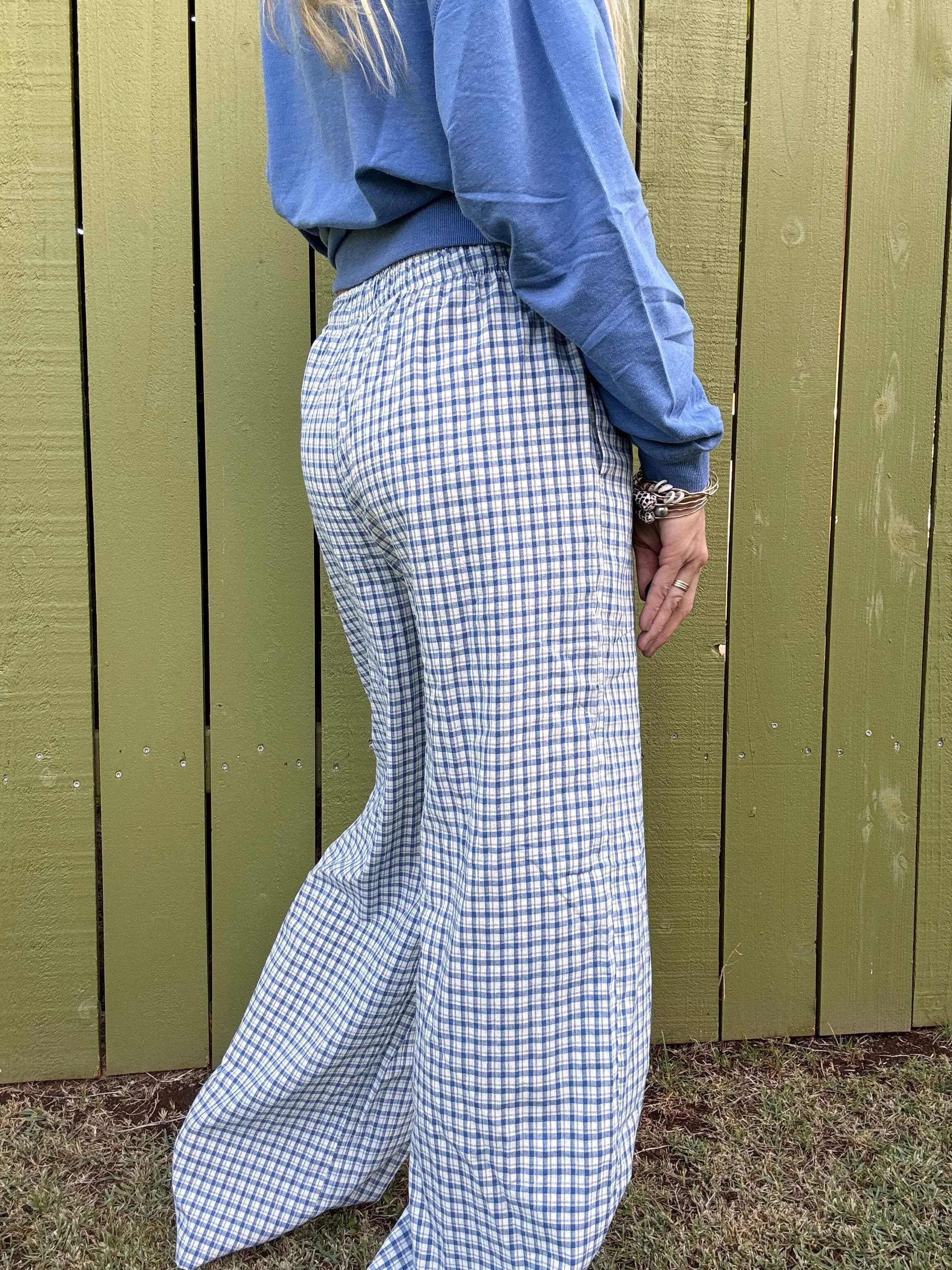 Blue Dream Gingham Pants