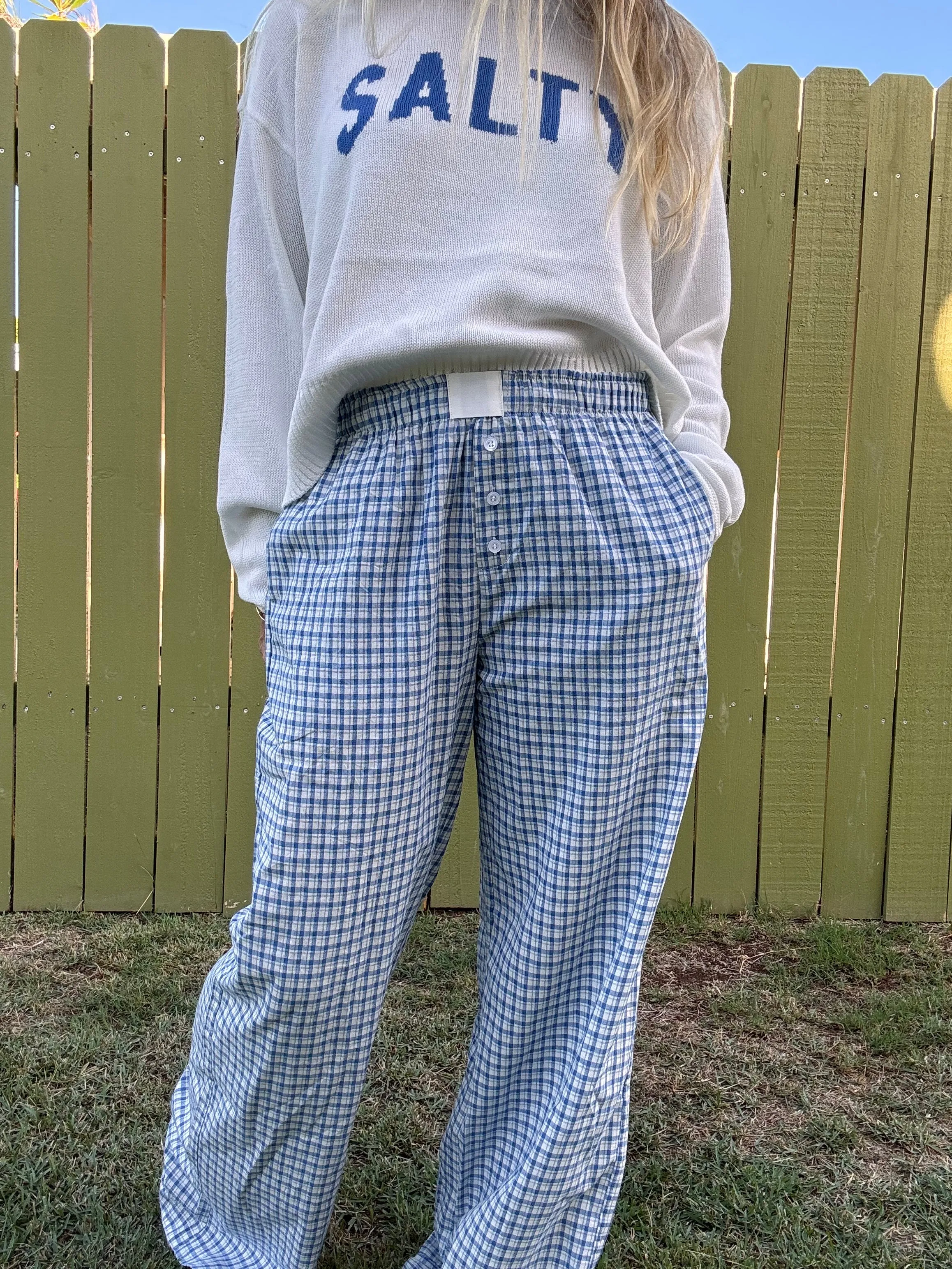 Blue Dream Gingham Pants