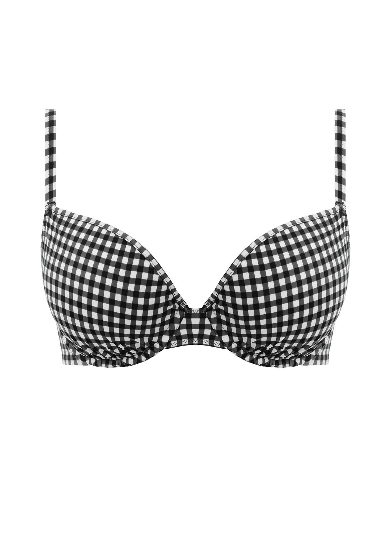 Check In Underwire Molded Bikini Top In Black/white