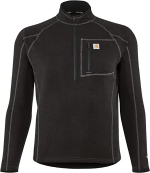 Clothing_Carhartt_Underwear Men's Force Heavyweight Synthetic Wool-Blend Fleece Base Layer Quarter-Zip Top