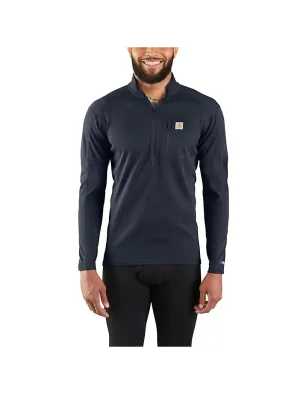 Clothing_Carhartt_Underwear Men's Force Midweight Micro-Grid Base Layer Quarter-Zip Pocket Top