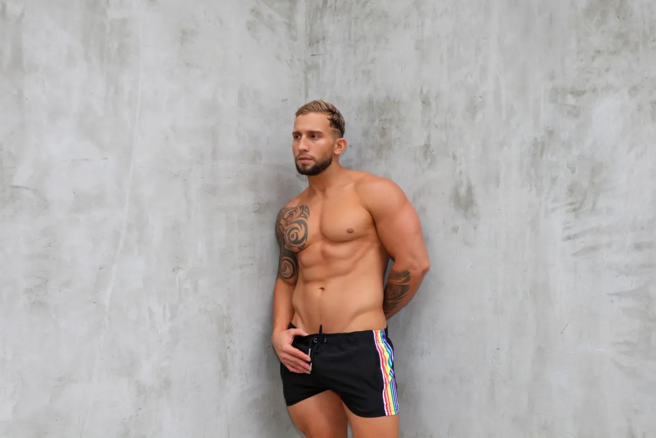 Clothing_Jor_Underwear Rainbow Swim Trunks