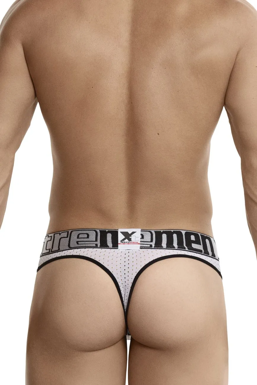 Clothing_Xtremen_Underwear Xtremen 91036X Mesh Thongs Color White