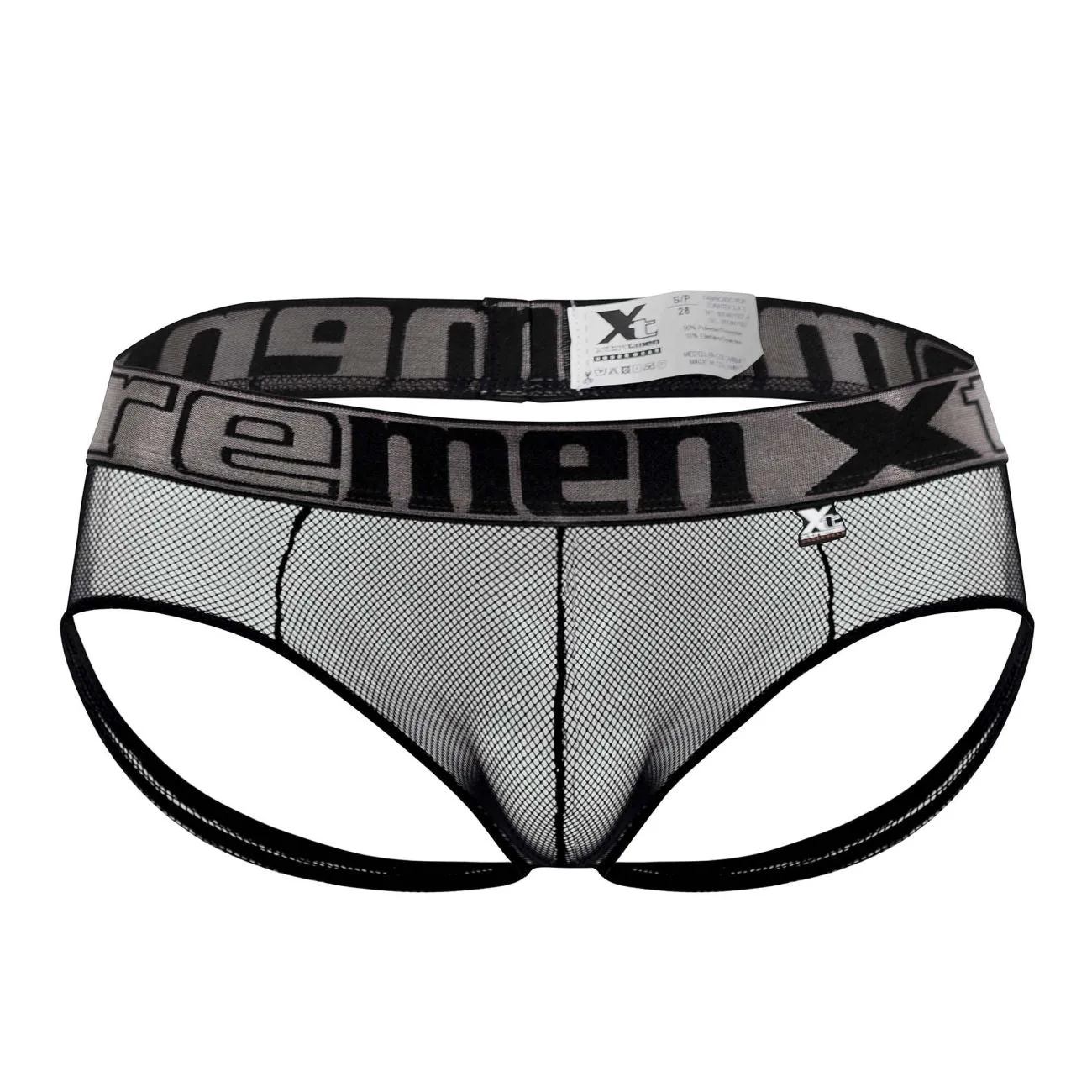 Clothing_Xtremen_Underwear Xtremen 91124 Lace Jockstrap Color Black