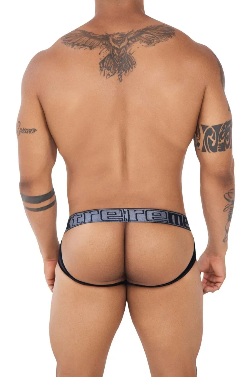 Clothing_Xtremen_Underwear Xtremen 91124 Lace Jockstrap Color Black