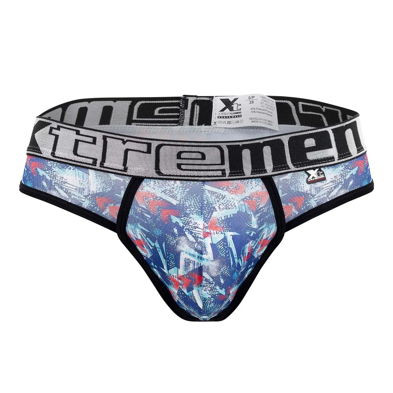 Clothing_Xtremen_Underwear Xtremen 91131 Printed Thongs Color Royal