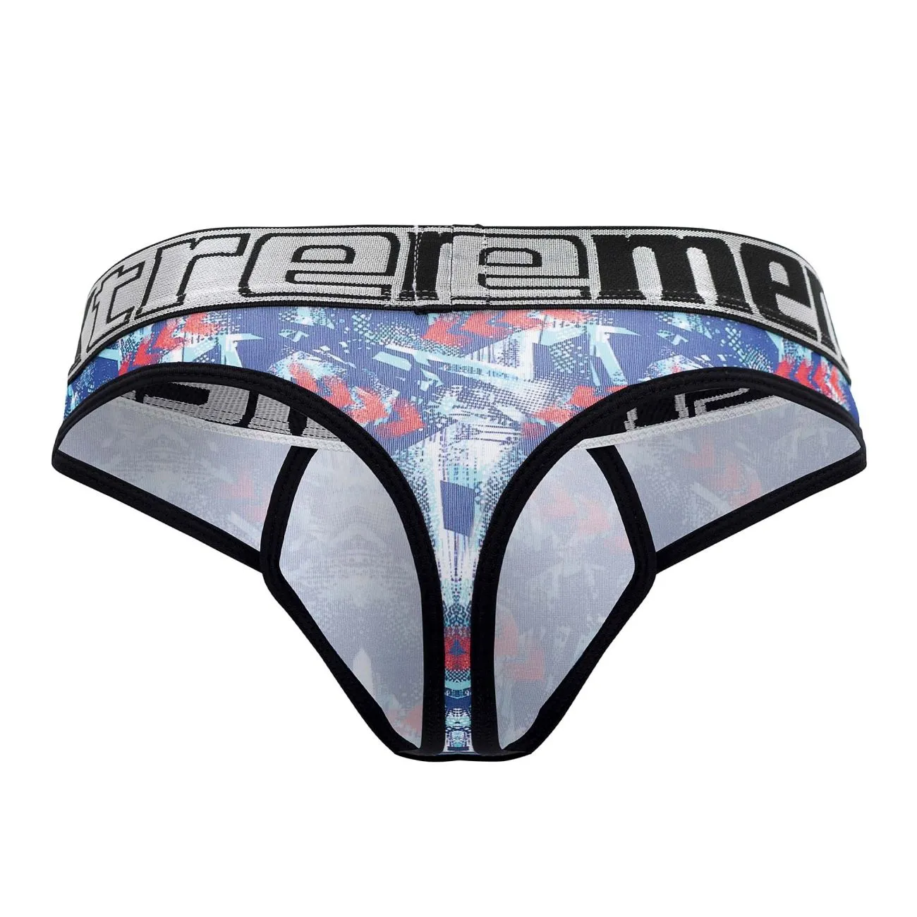 Clothing_Xtremen_Underwear Xtremen 91131 Printed Thongs Color Royal