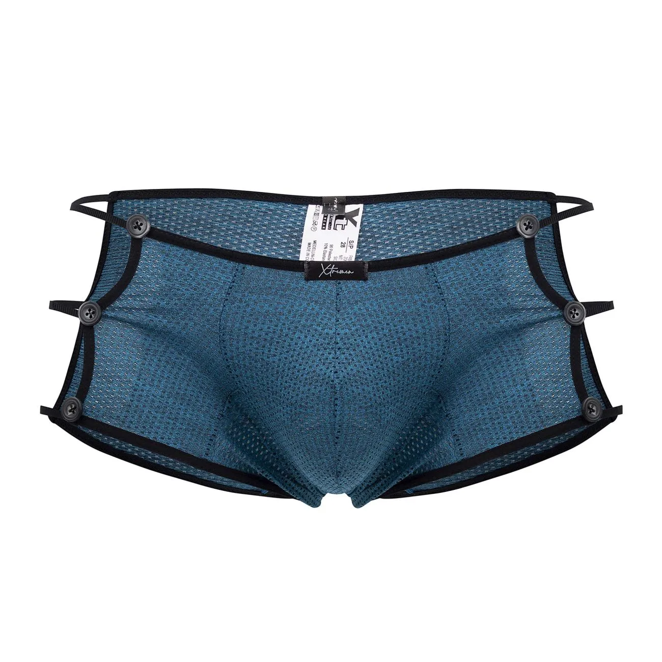Clothing_Xtremen_Underwear Xtremen 91133 Mesh Briefs Color Petrol