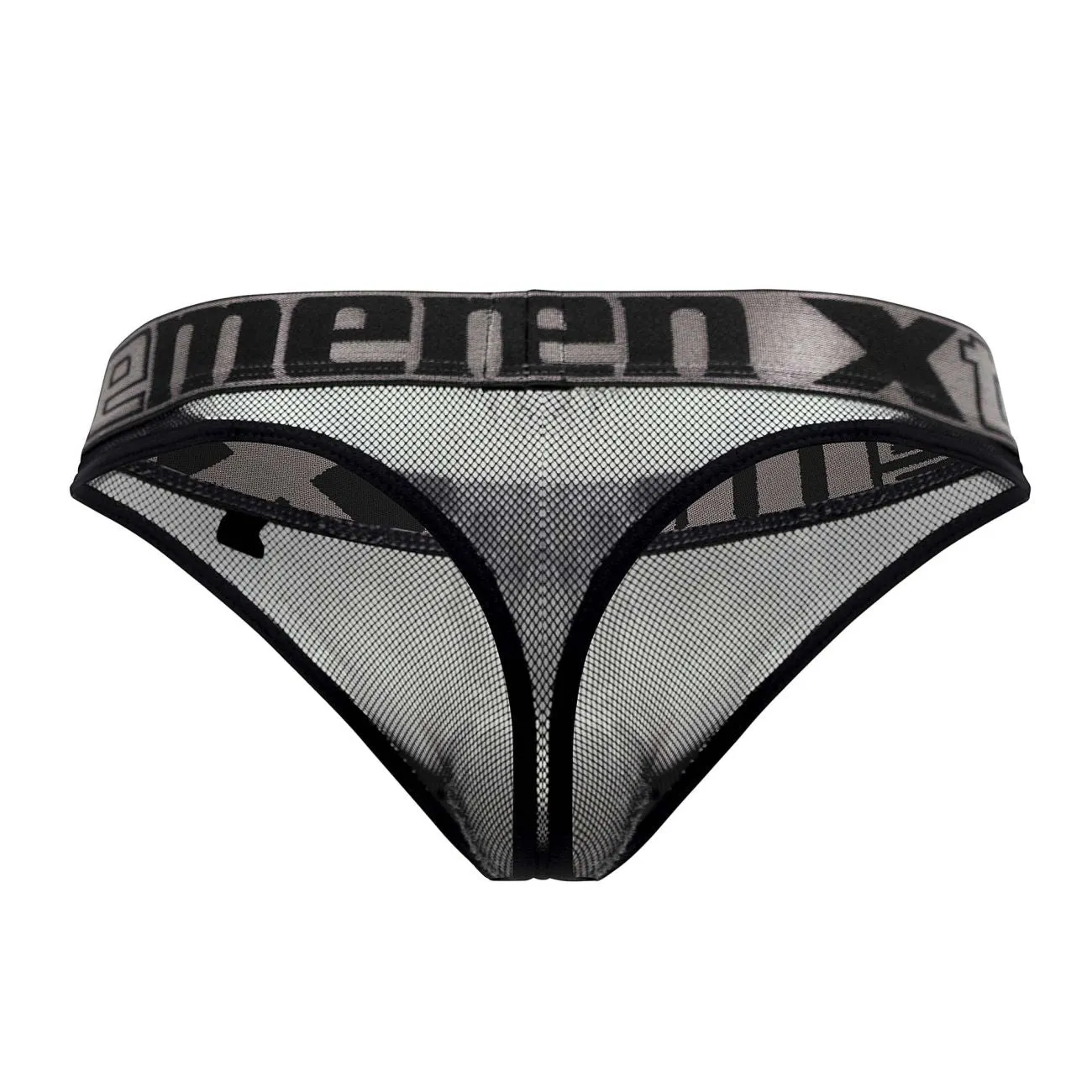 Clothing_Xtremen_Underwear Xtremen 91137 Mesh Thongs Color Black
