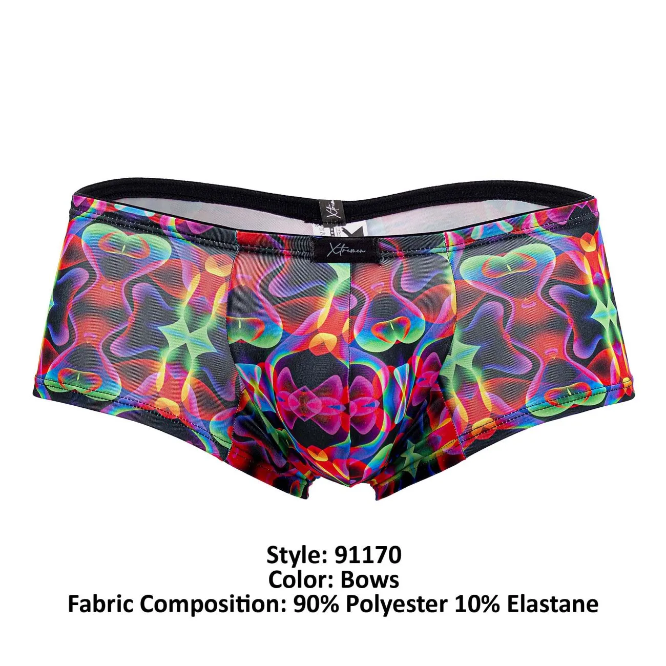 Clothing_Xtremen_Underwear Xtremen 91170 Printed Trunks Color Bows