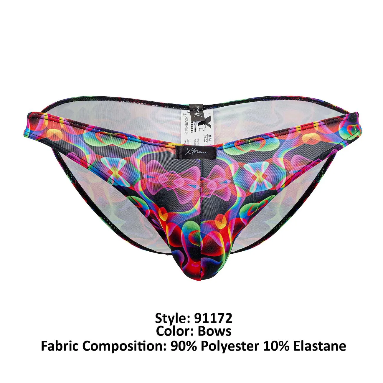Clothing_Xtremen_Underwear Xtremen 91172 Printed Bikini Color Bows