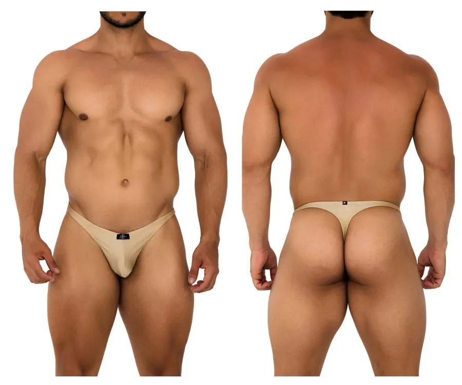 Clothing_Xtremen_Underwear Xtremen 91178 Microfiber Thongs Color Gold