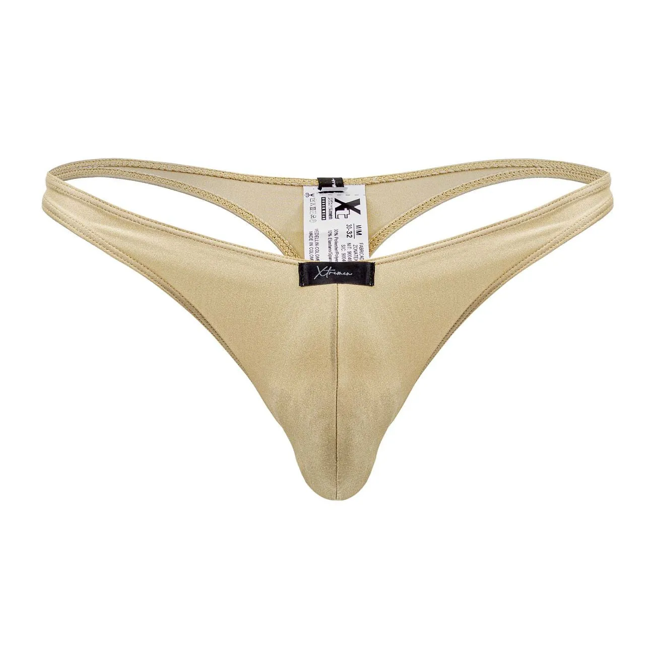 Clothing_Xtremen_Underwear Xtremen 91178 Microfiber Thongs Color Gold