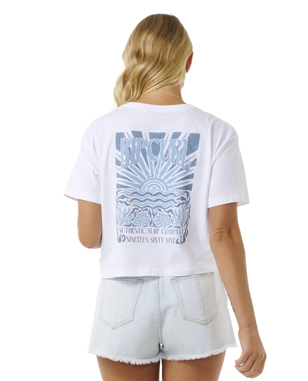 Coral Sands Crop T-Shirt in White
