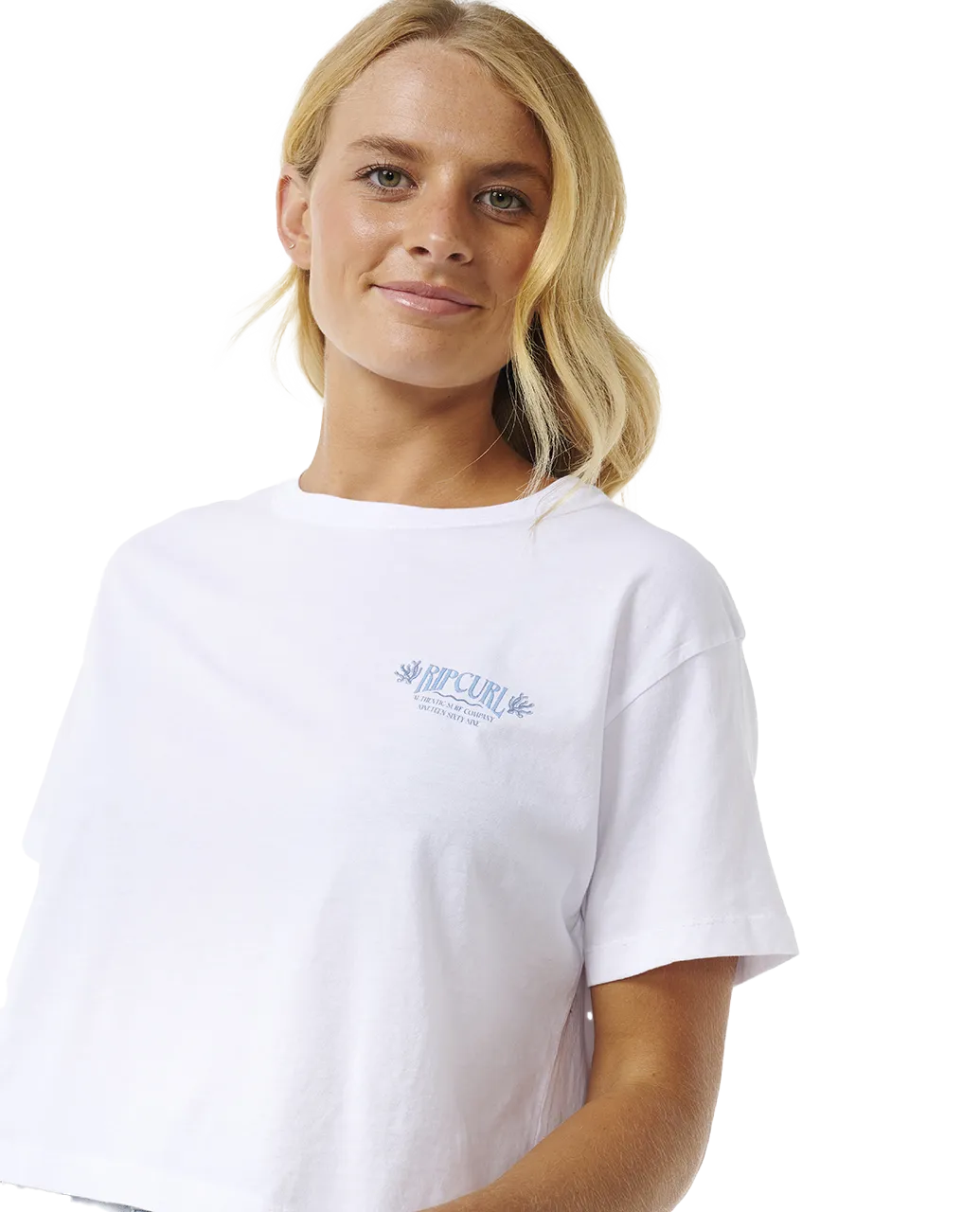 Coral Sands Crop T-Shirt in White