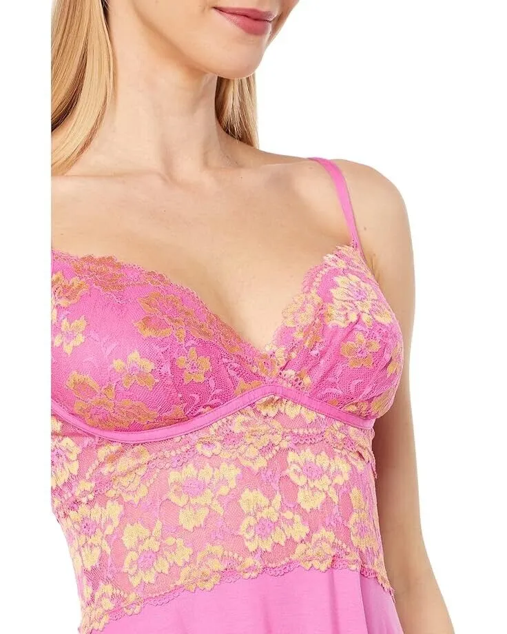 Cosabella Savona Chemise G-String Lingerie Set Womens Medium Pink Stretch ERK752
