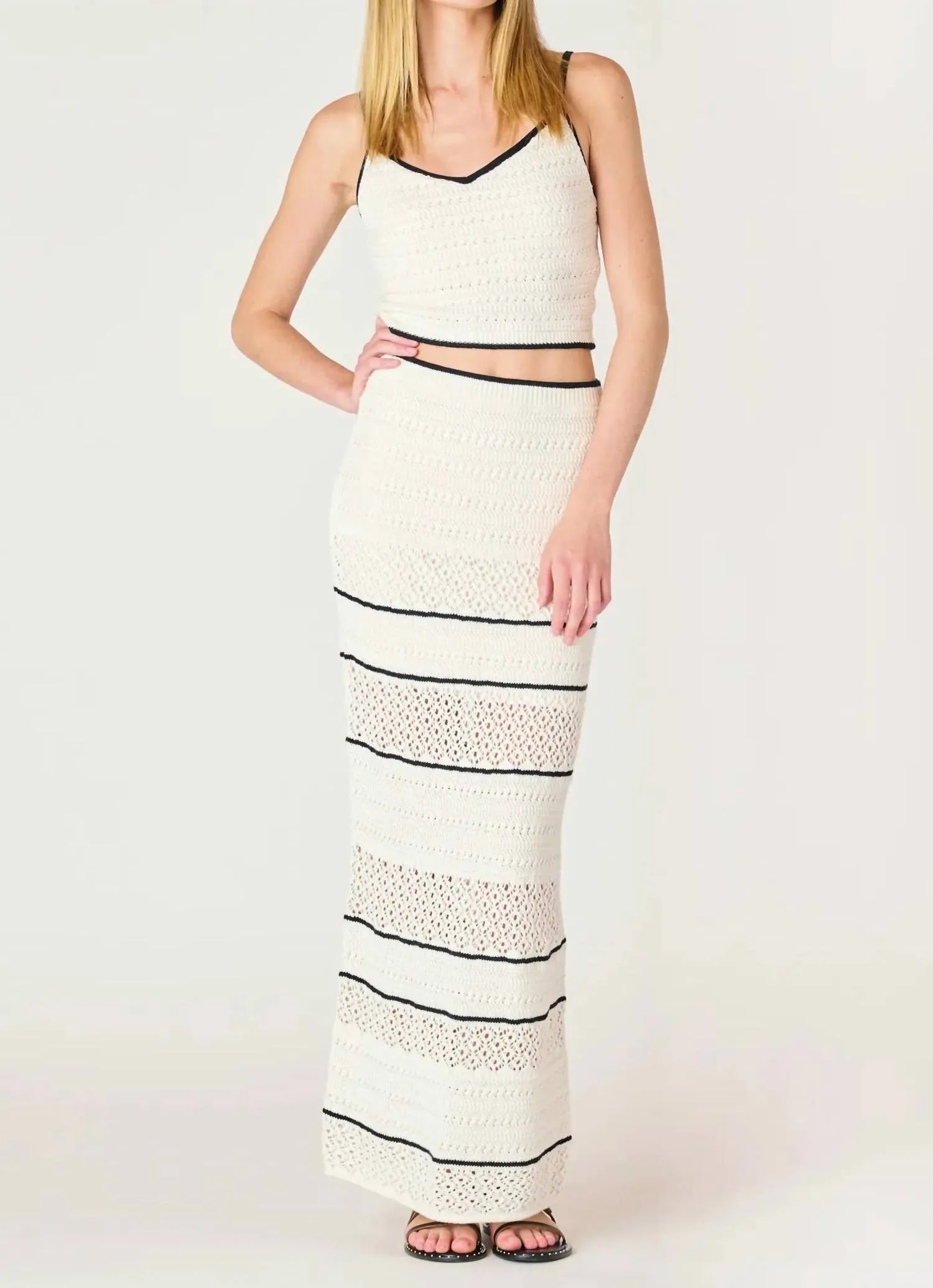 Crochet Tank Top In Ivory