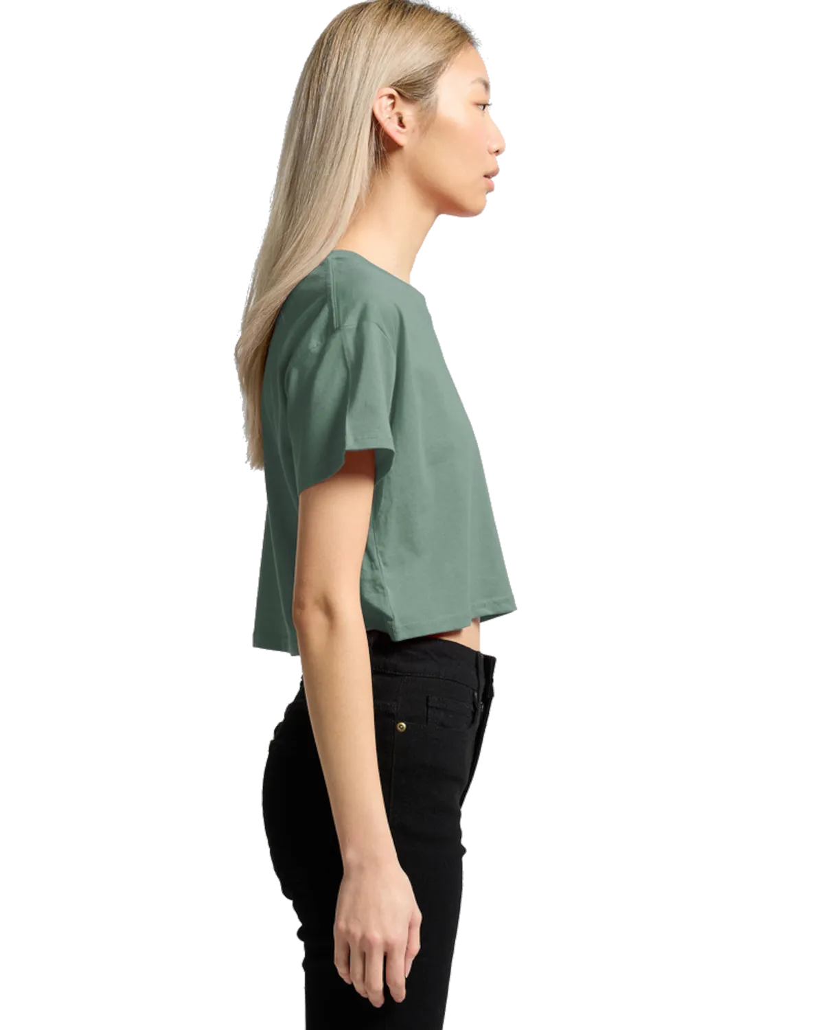 Crop T-Shirt in Mineral