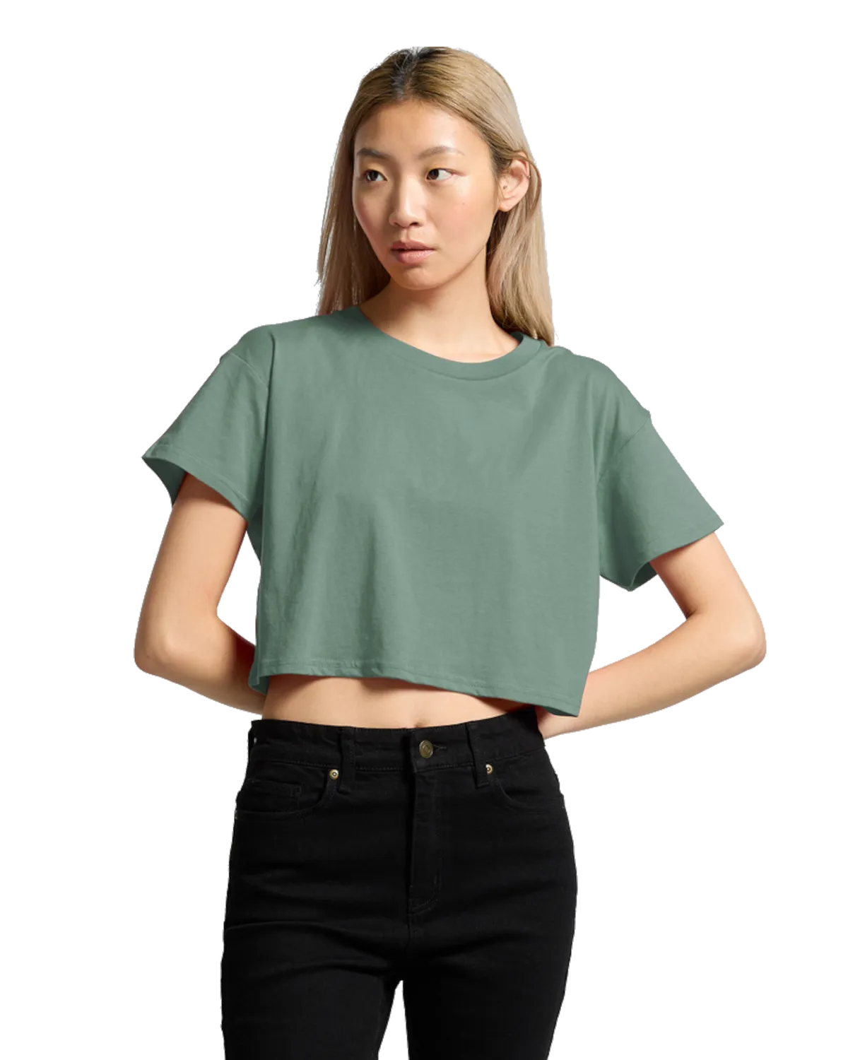 Crop T-Shirt in Mineral