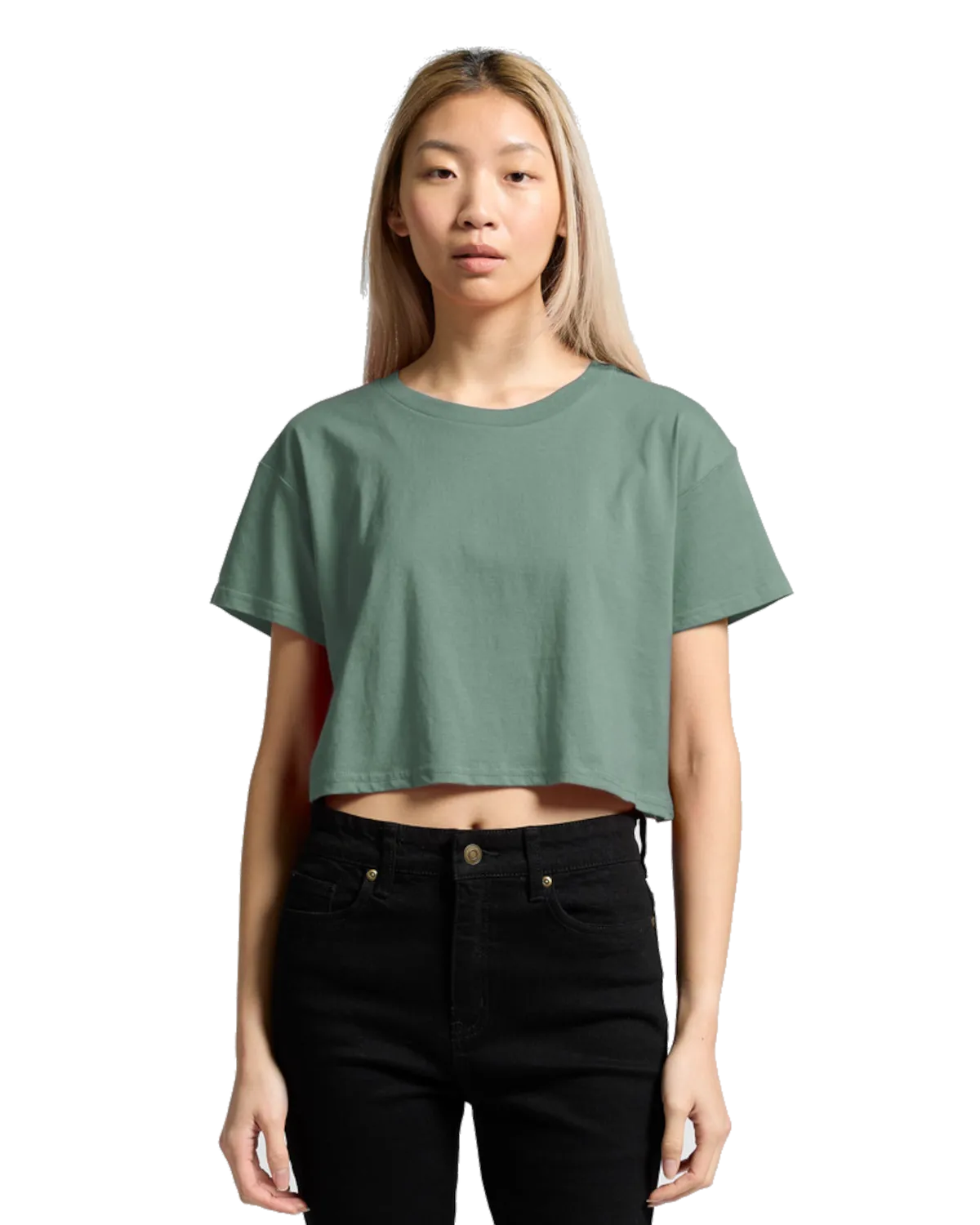 Crop T-Shirt in Mineral