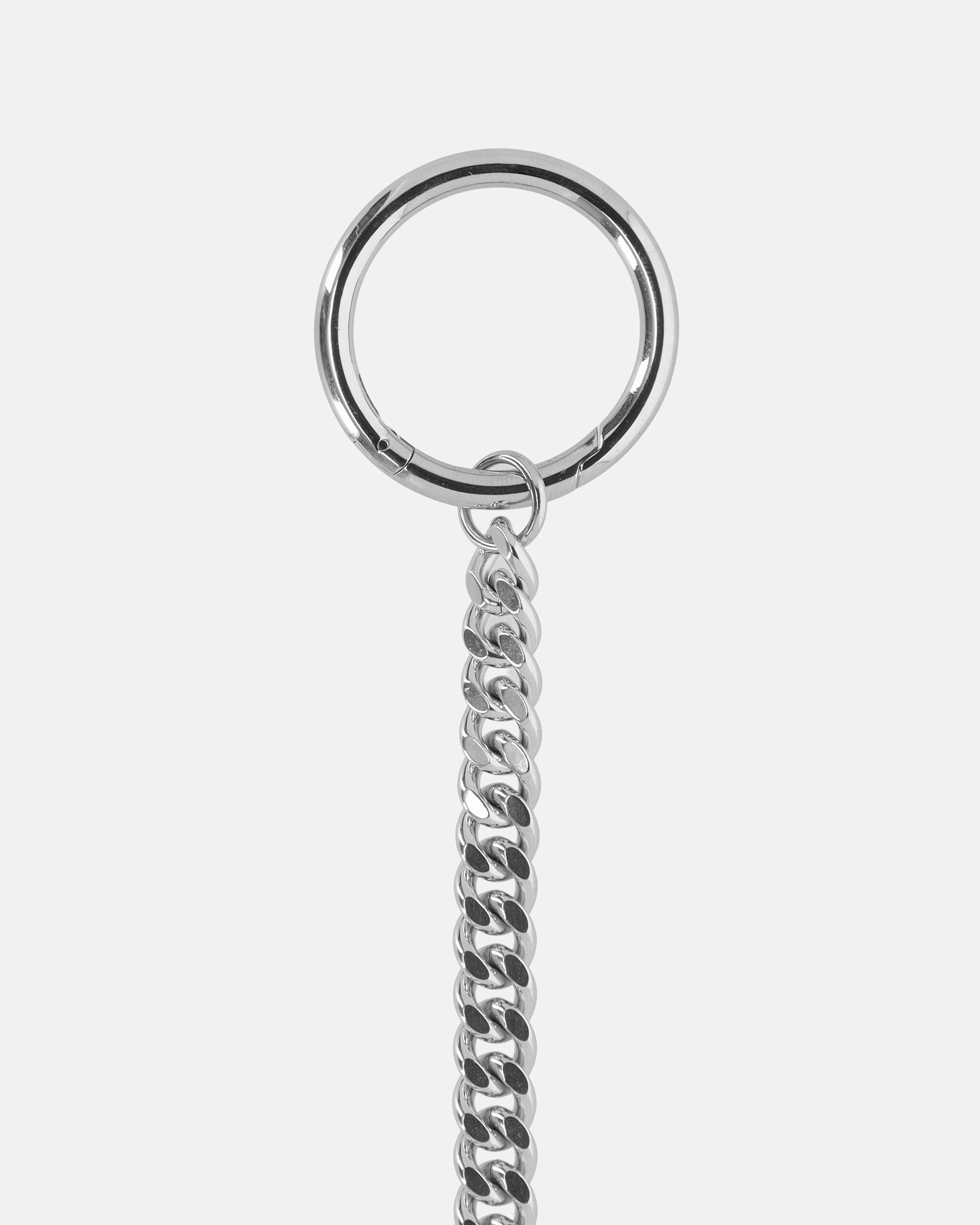 Cuban Link Keychain Steel Silver