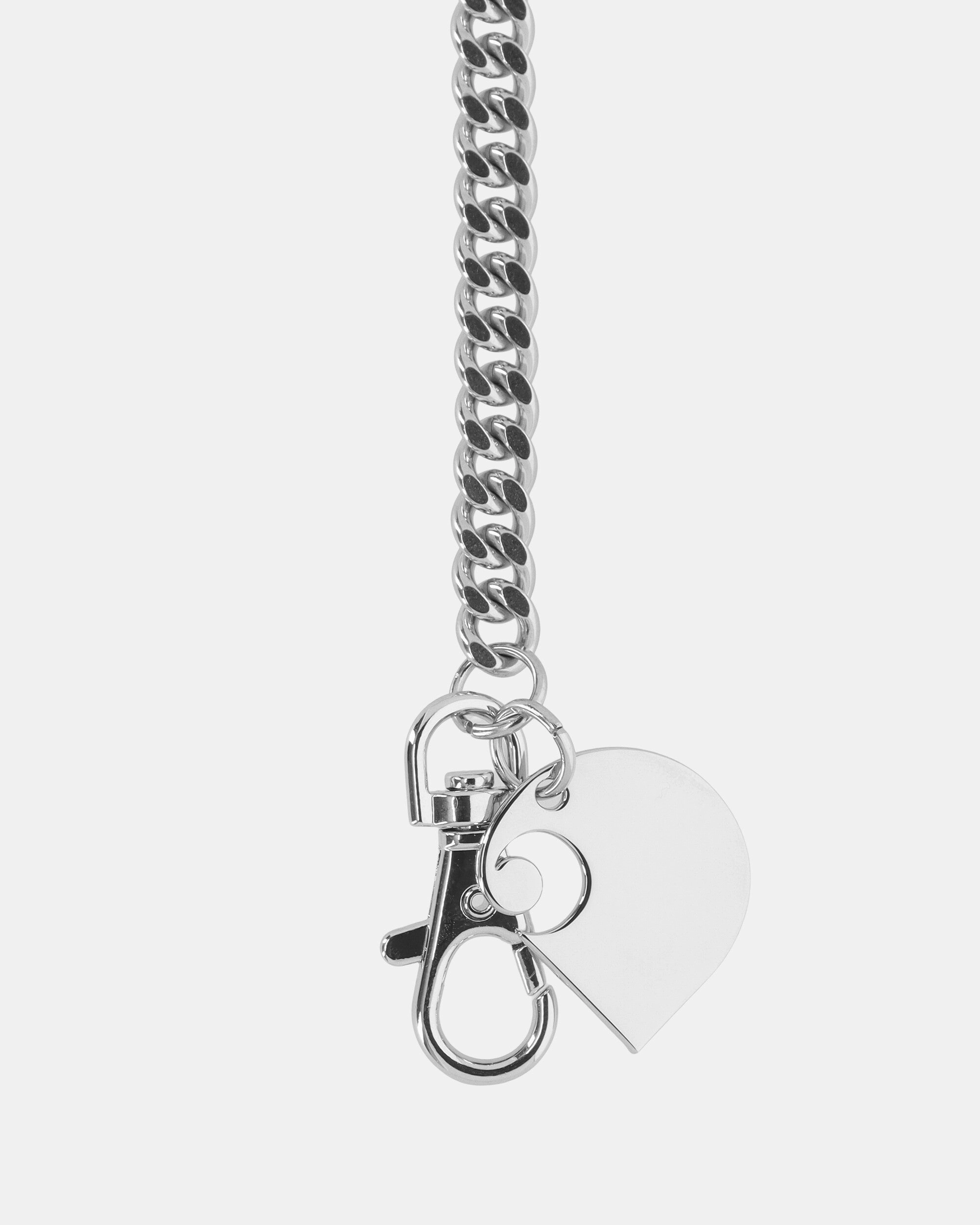 Cuban Link Keychain Steel Silver