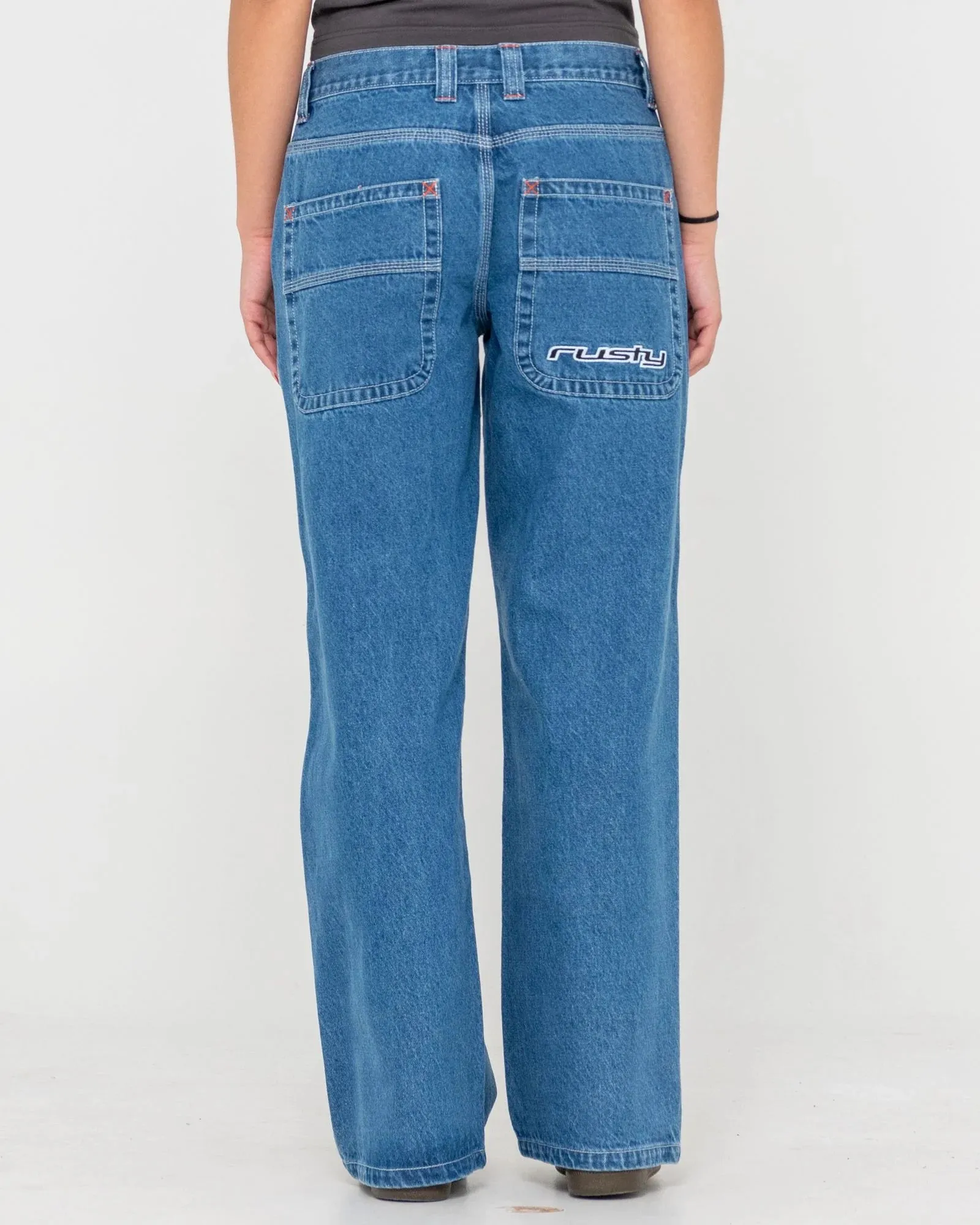Flip Mommy Low Rise Wide Leg Denim Jean MBO