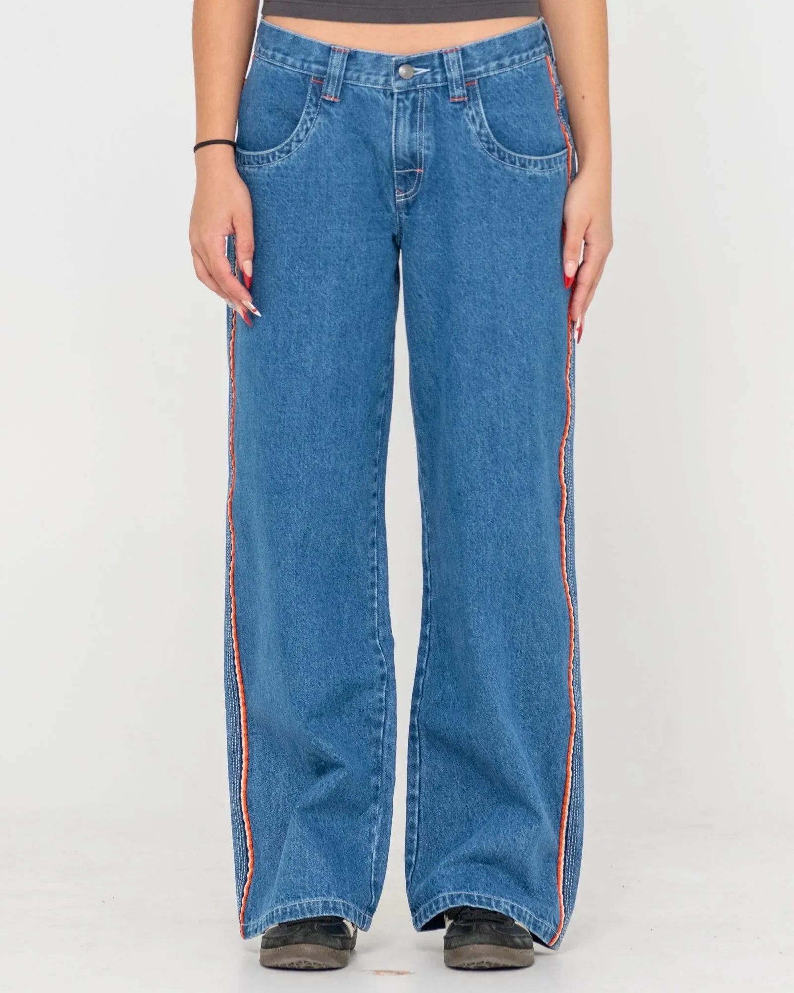 Flip Mommy Low Rise Wide Leg Denim Jean MBO