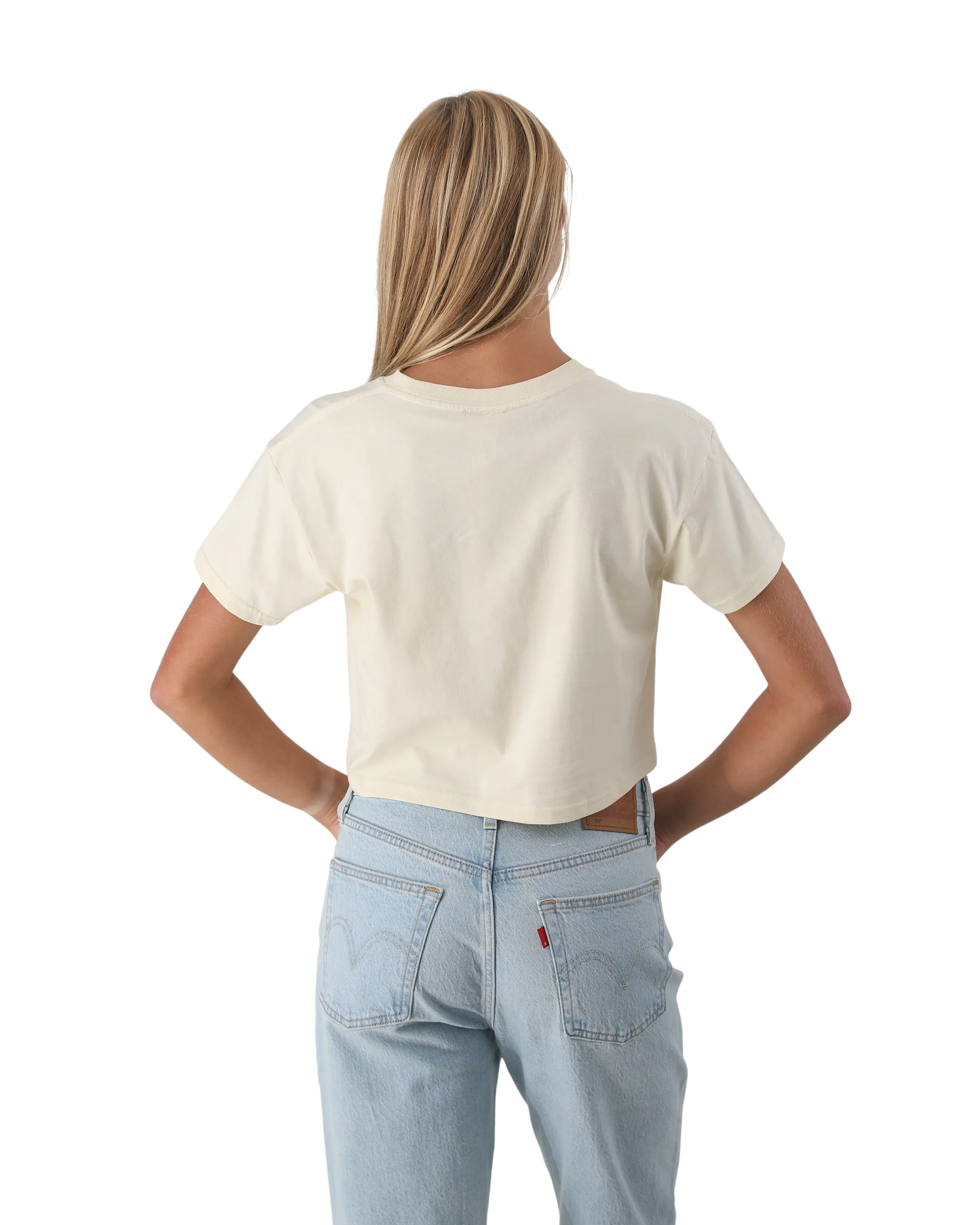 Flower Market Crop T-Shirt in Butter