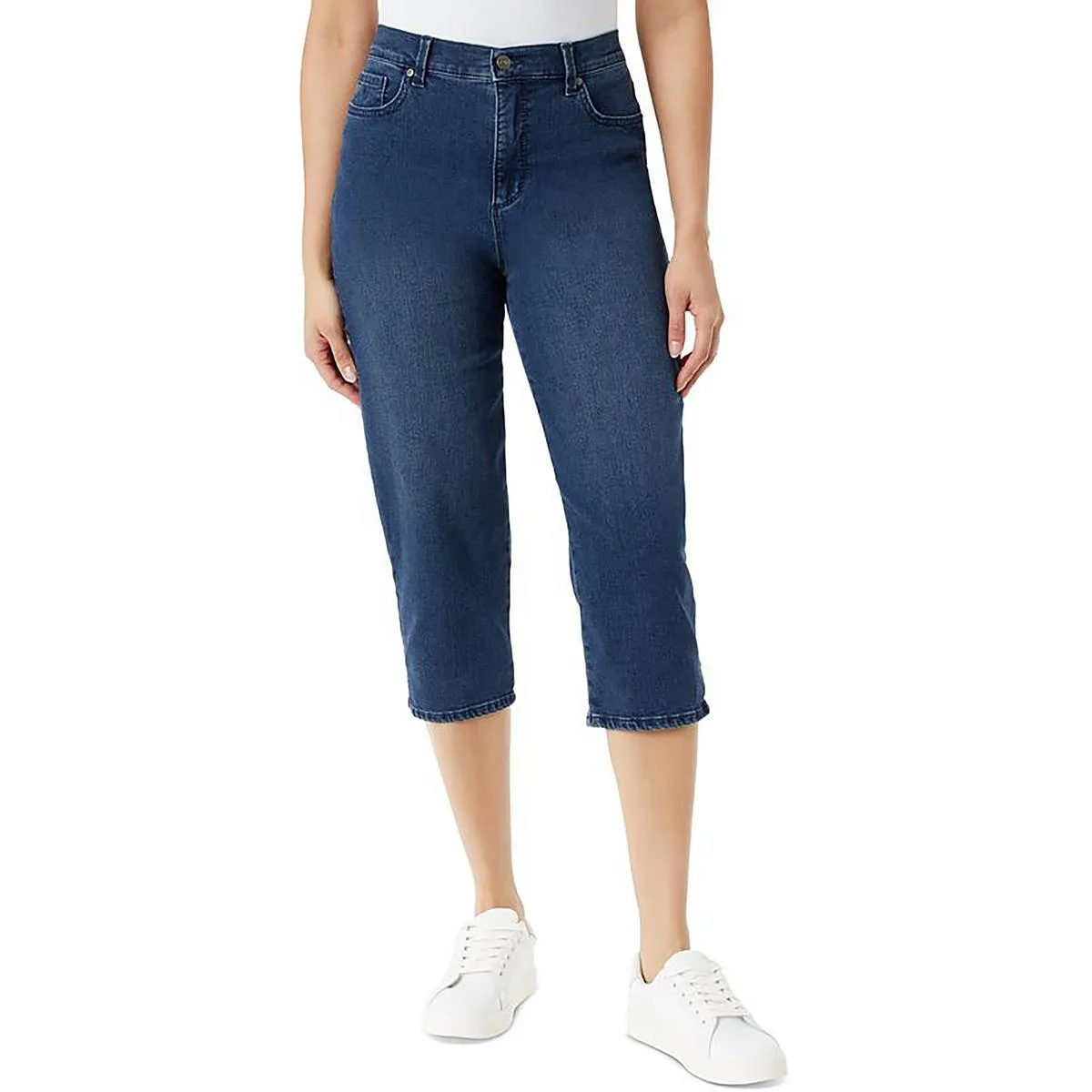 Gloria Vanderbilt Womens Amanda High Rise Straight Leg Capri Jeans