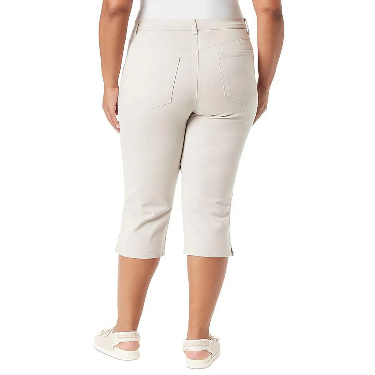 Gloria Vanderbilt Womens Amanda High Rise Straight Leg Capri Jeans