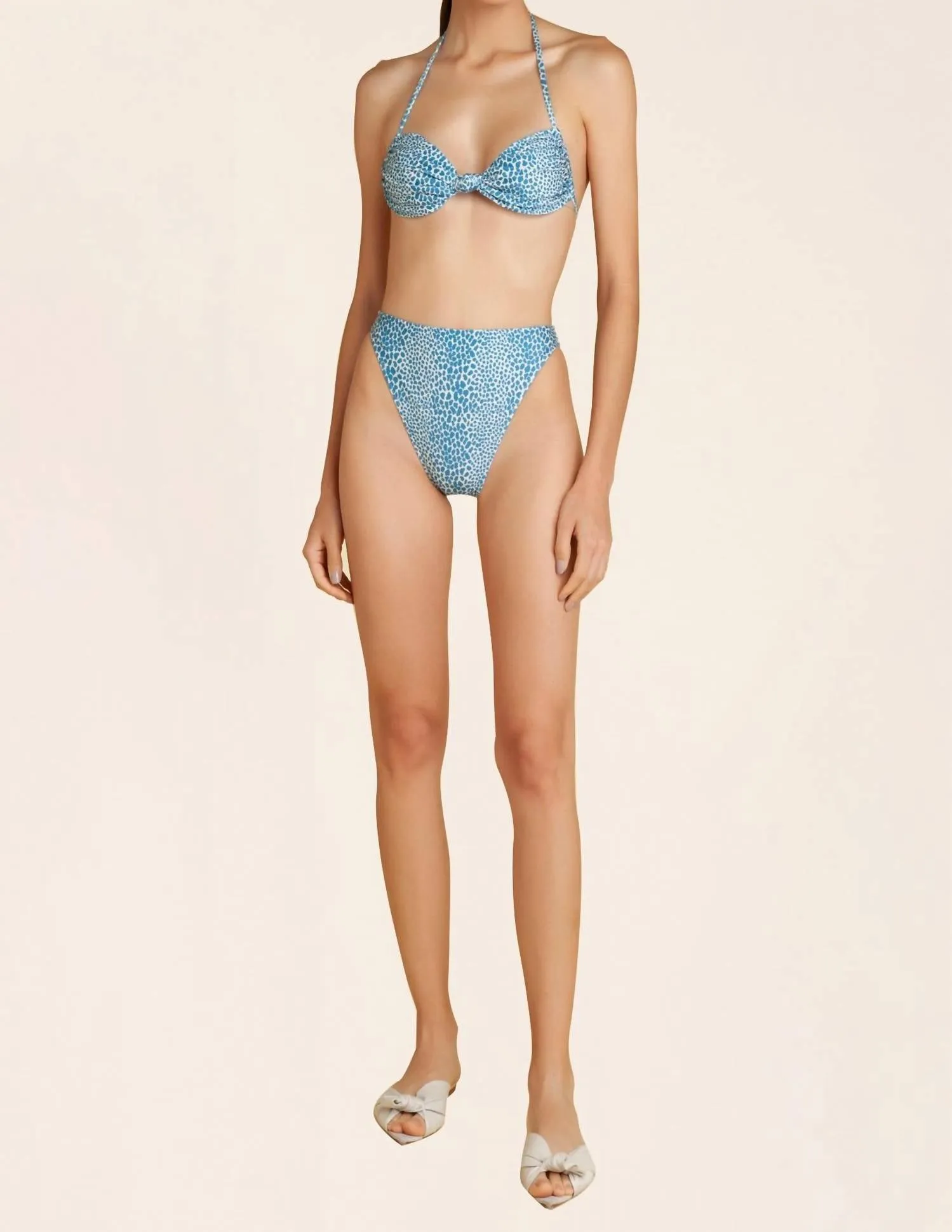 High-Leg Bikini With Straps In Tortoise