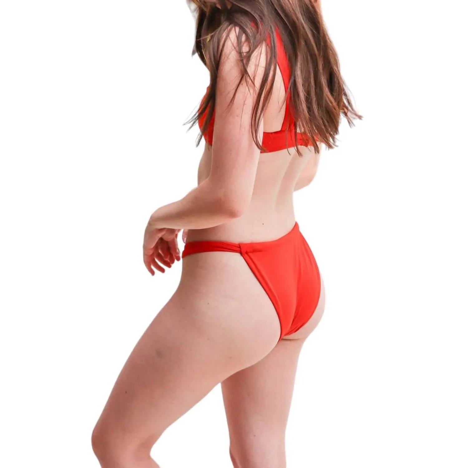 Just So You Know Bikini Bottoms In Poppy Red