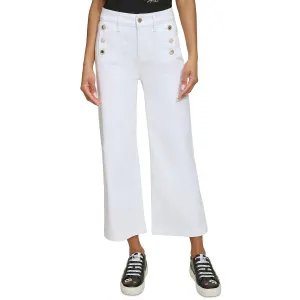 Karl Lagerfeld Paris Womens Denim Sailor Wide Leg Jeans