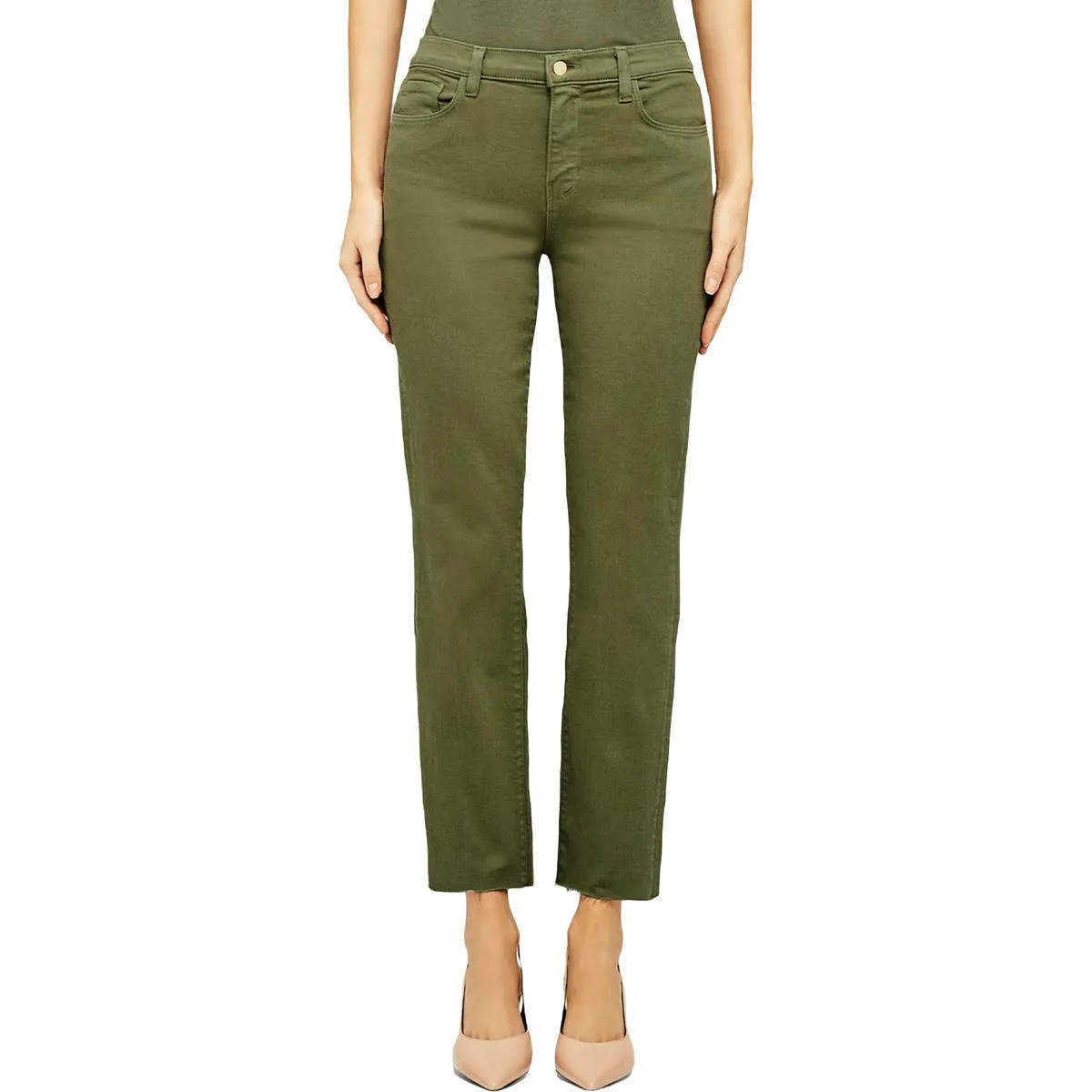 L'Agence Womens Sada Denim High Rise Slim Jeans