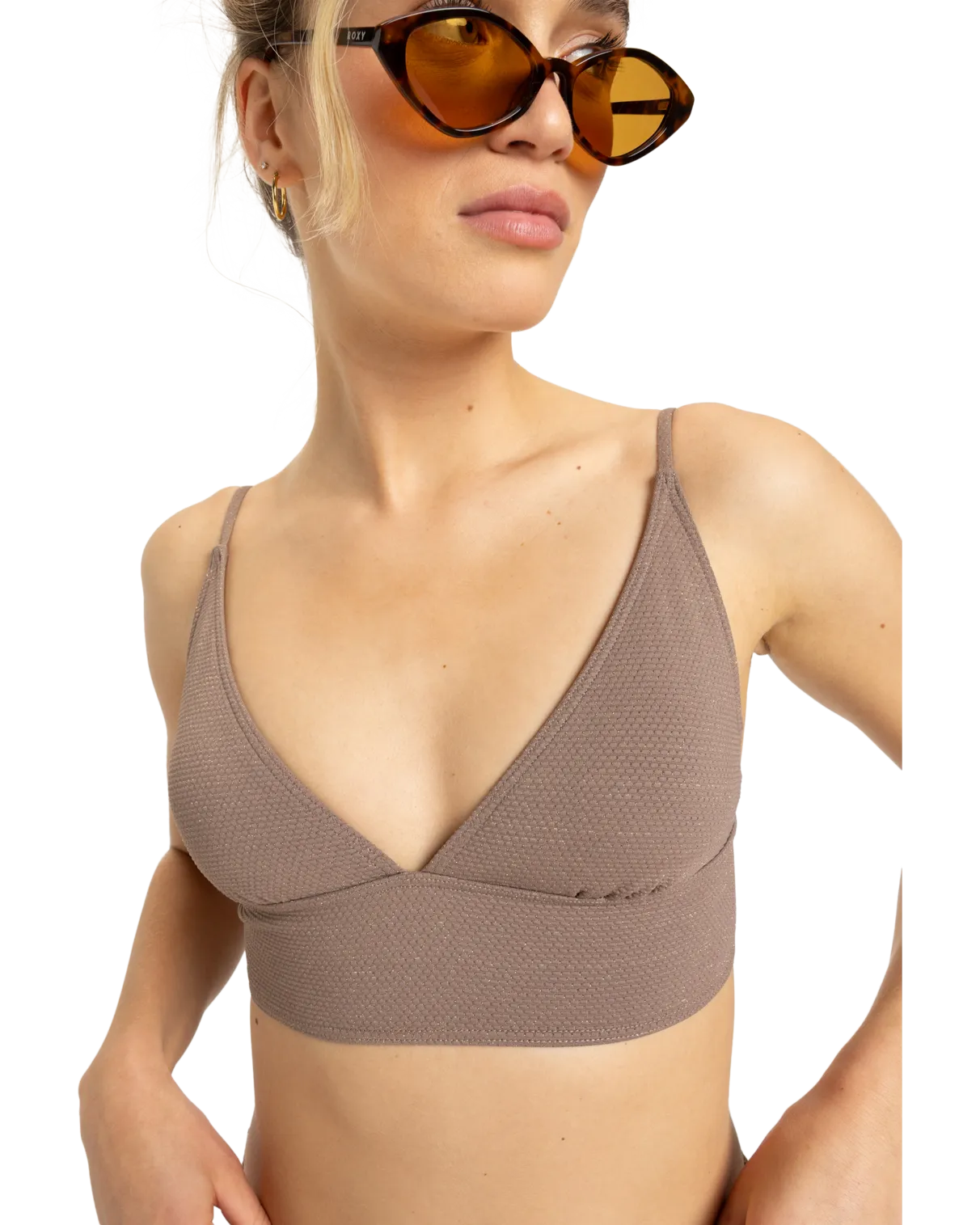 Lasca Tank Bikini Top in Deep Taupe