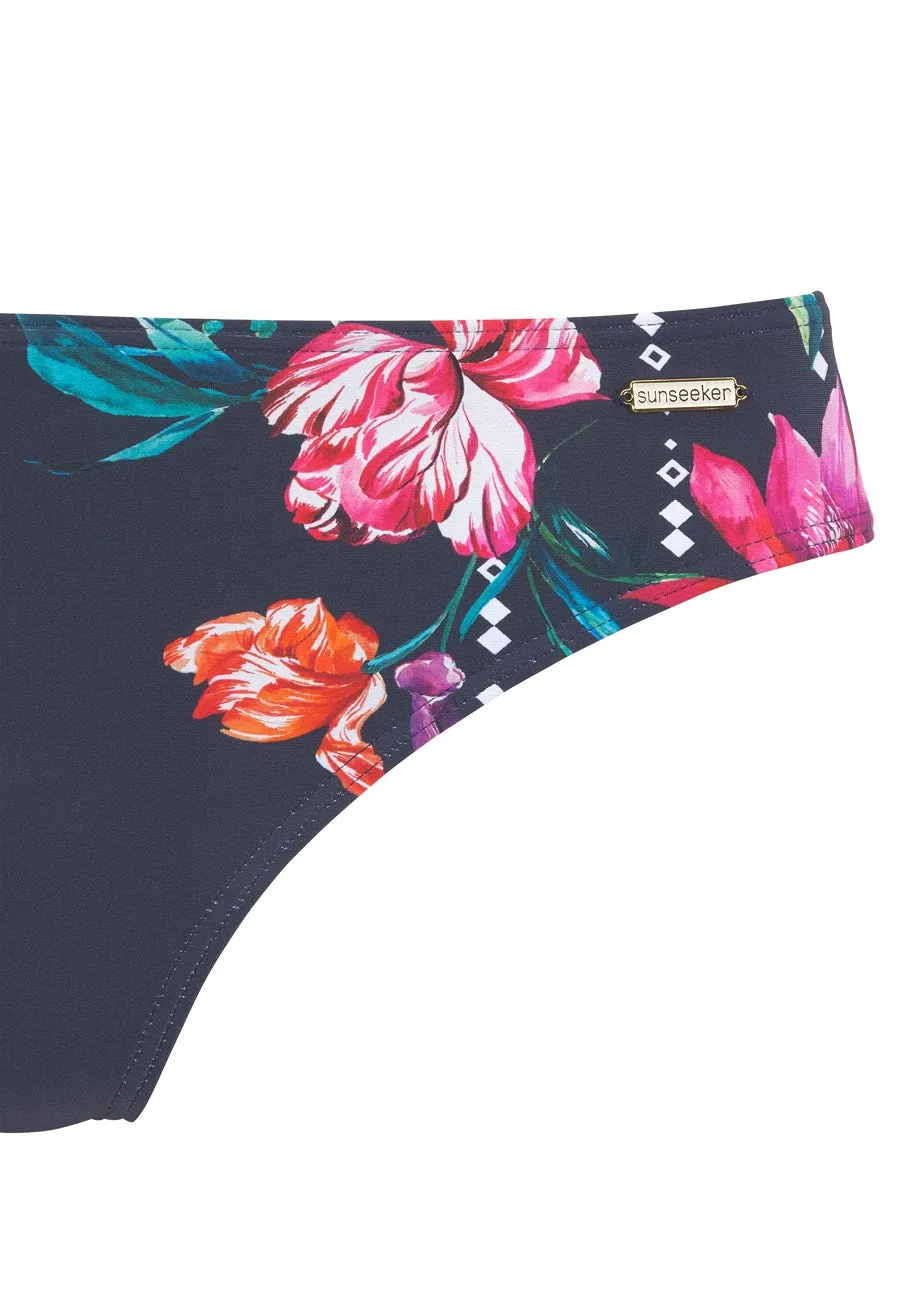 LASCANA Women's Floral Classic Bikini Swim Bottom