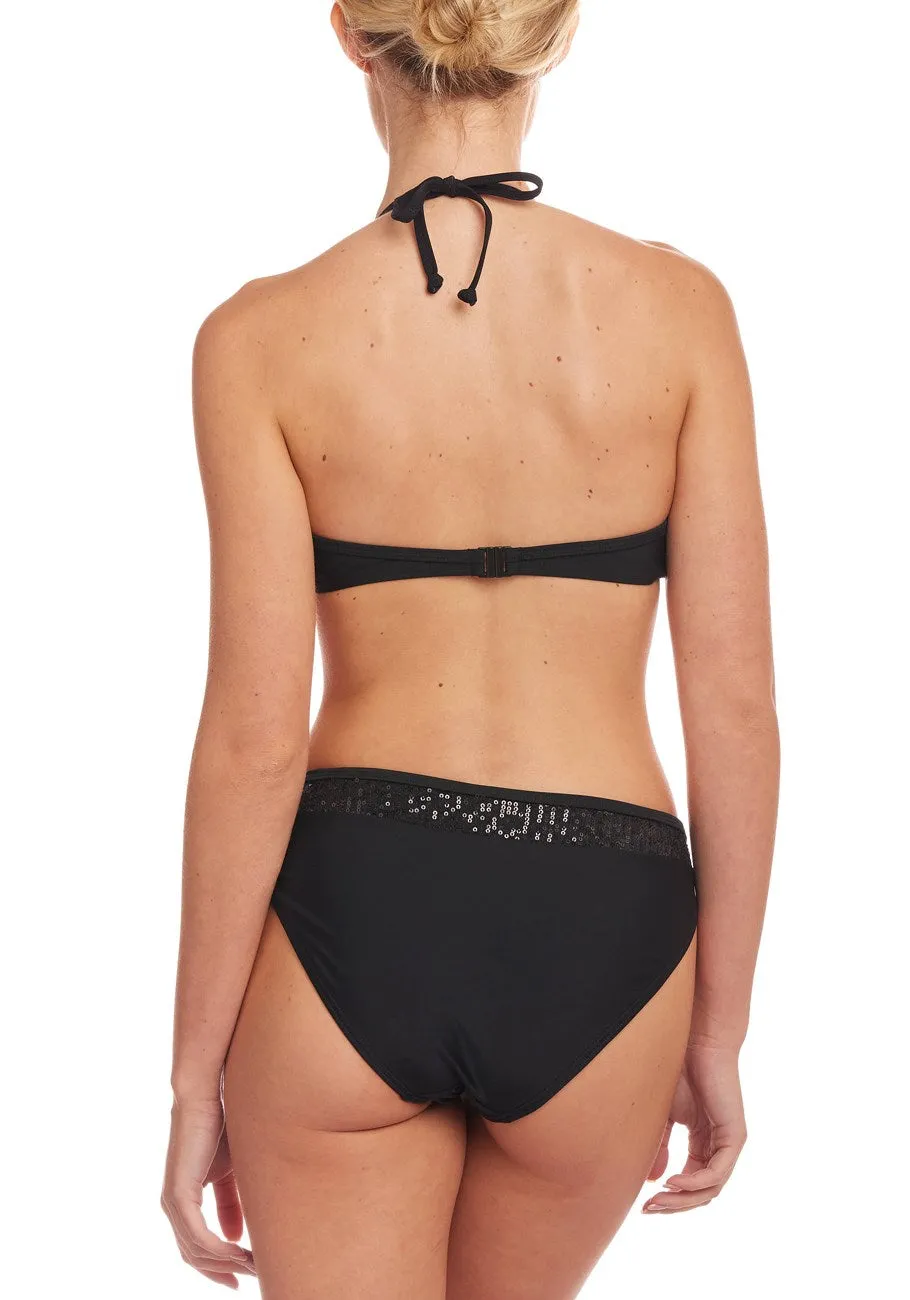 LASCANA Women's Sequined Push Up Bikini Top